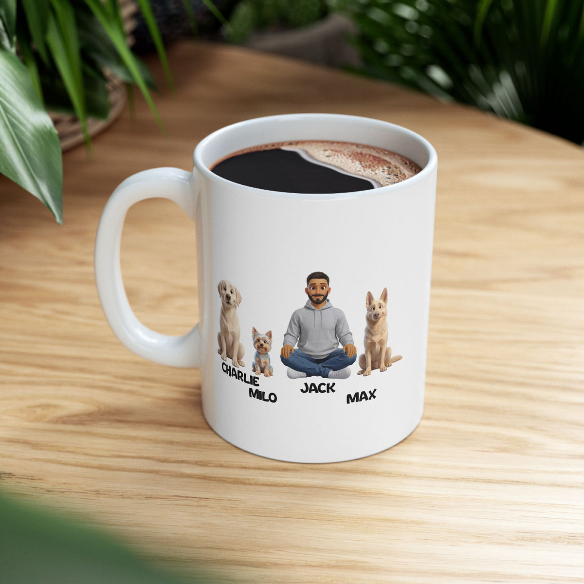 Tasse « Père Chien » - Tasse personnalisée avec jusqu'à 6 chiens  – photo 4