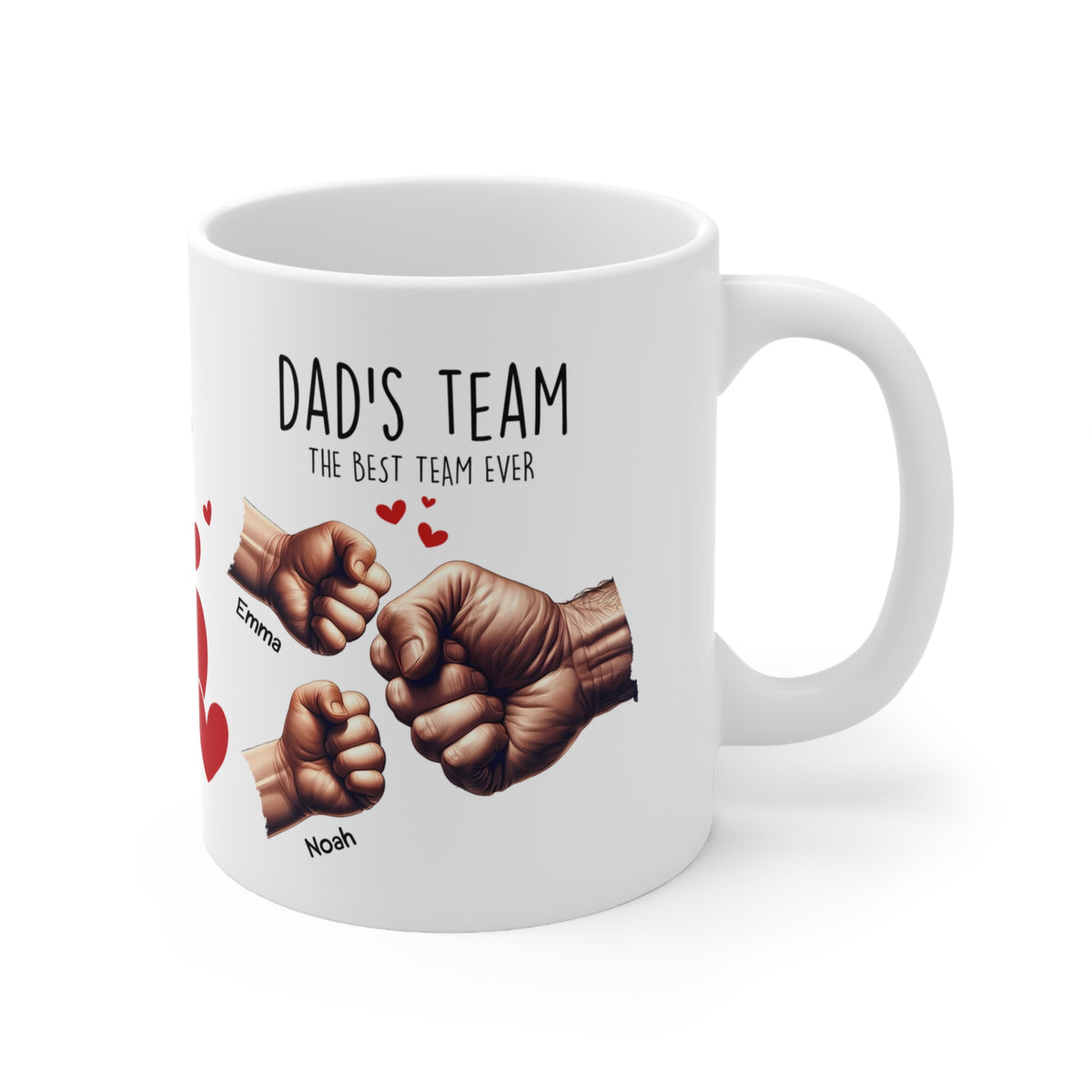 Personalised Coffee Mug – Dad's Team Fist Bump – photo 2