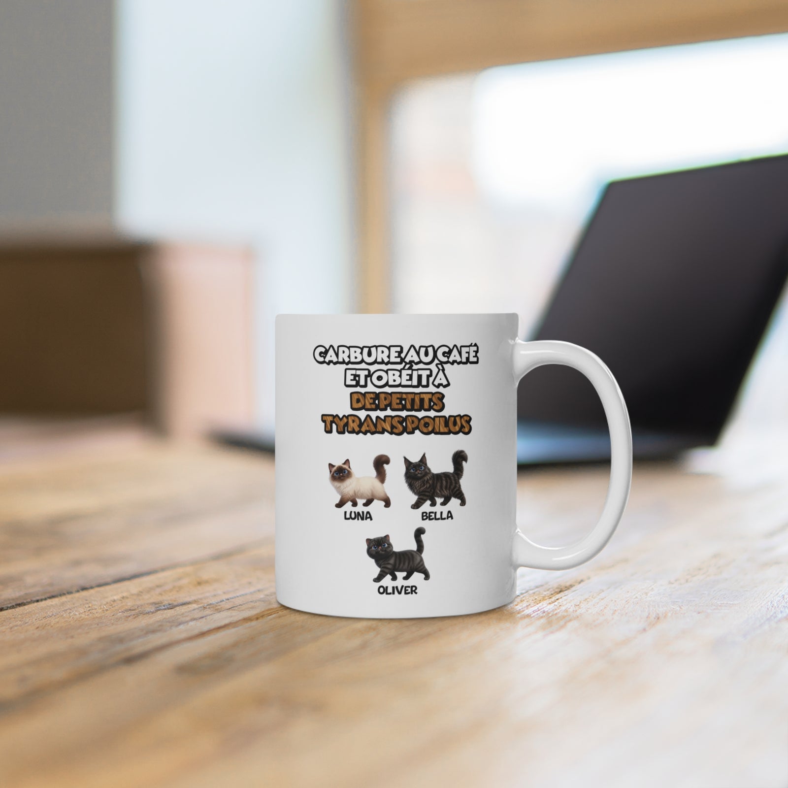 Tasse chat personnalisée – Petits tyrans poilus – photo 3