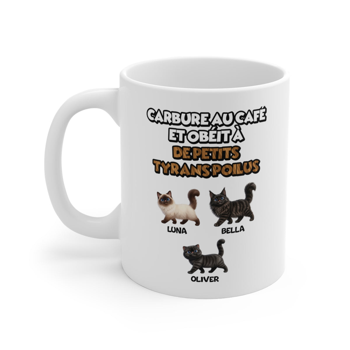 Tasse chat personnalisée – Petits tyrans poilus