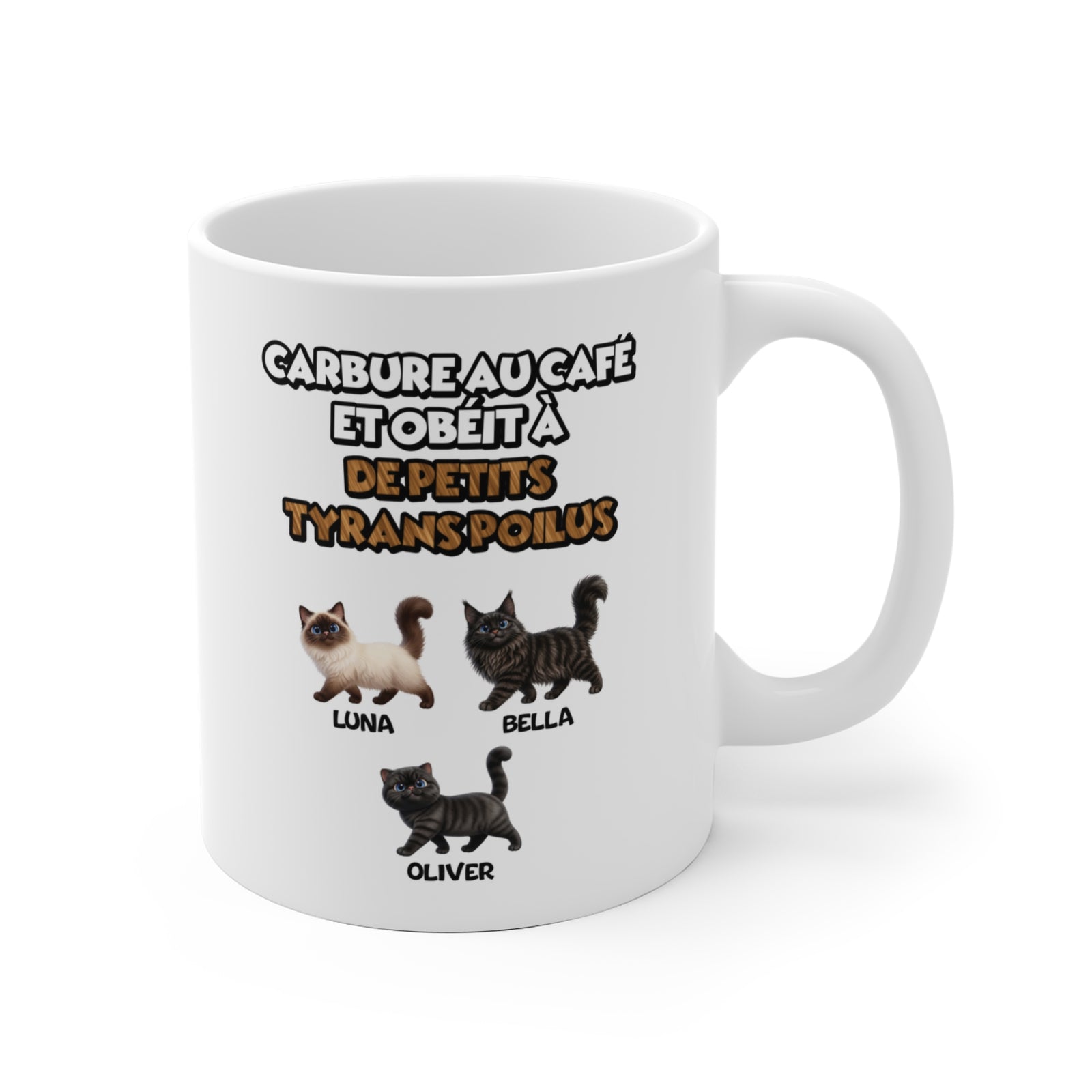 Tasse chat personnalisée – Petits tyrans poilus – photo 2