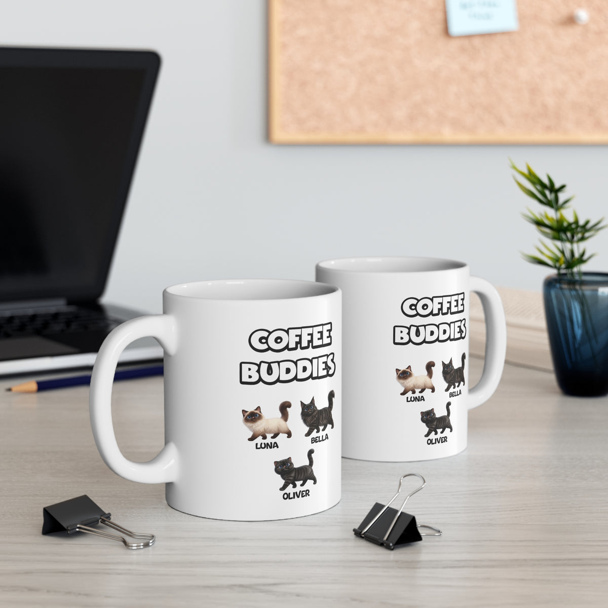 Personalised Cat Mug – Coffee Buddies – photo 3