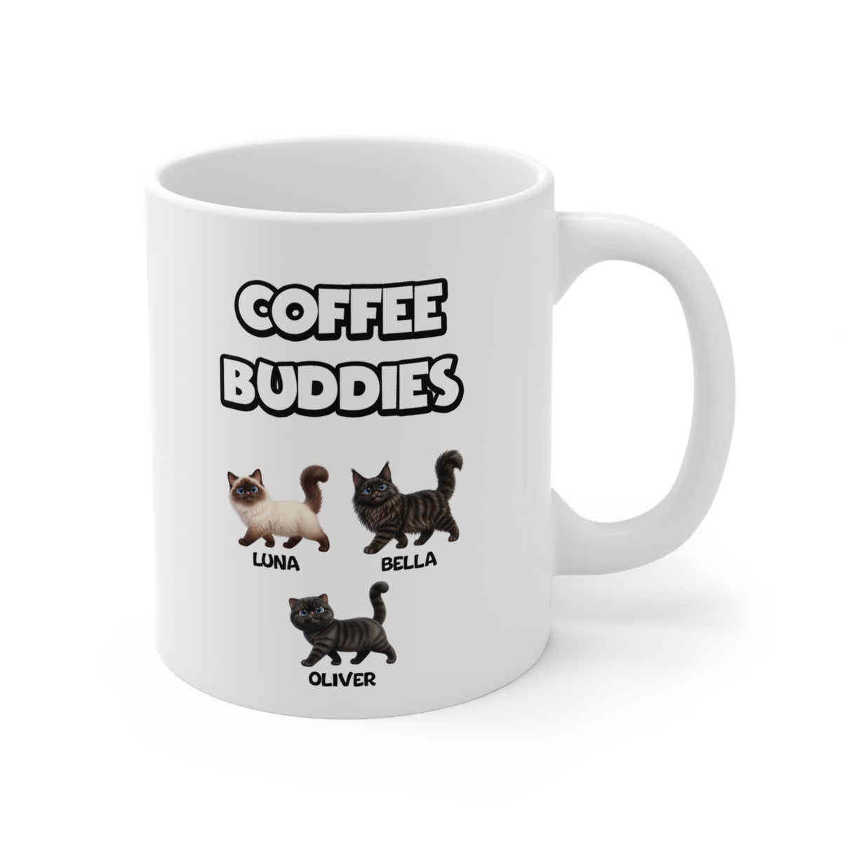 Personalised Cat Mug – Coffee Buddies – photo 2
