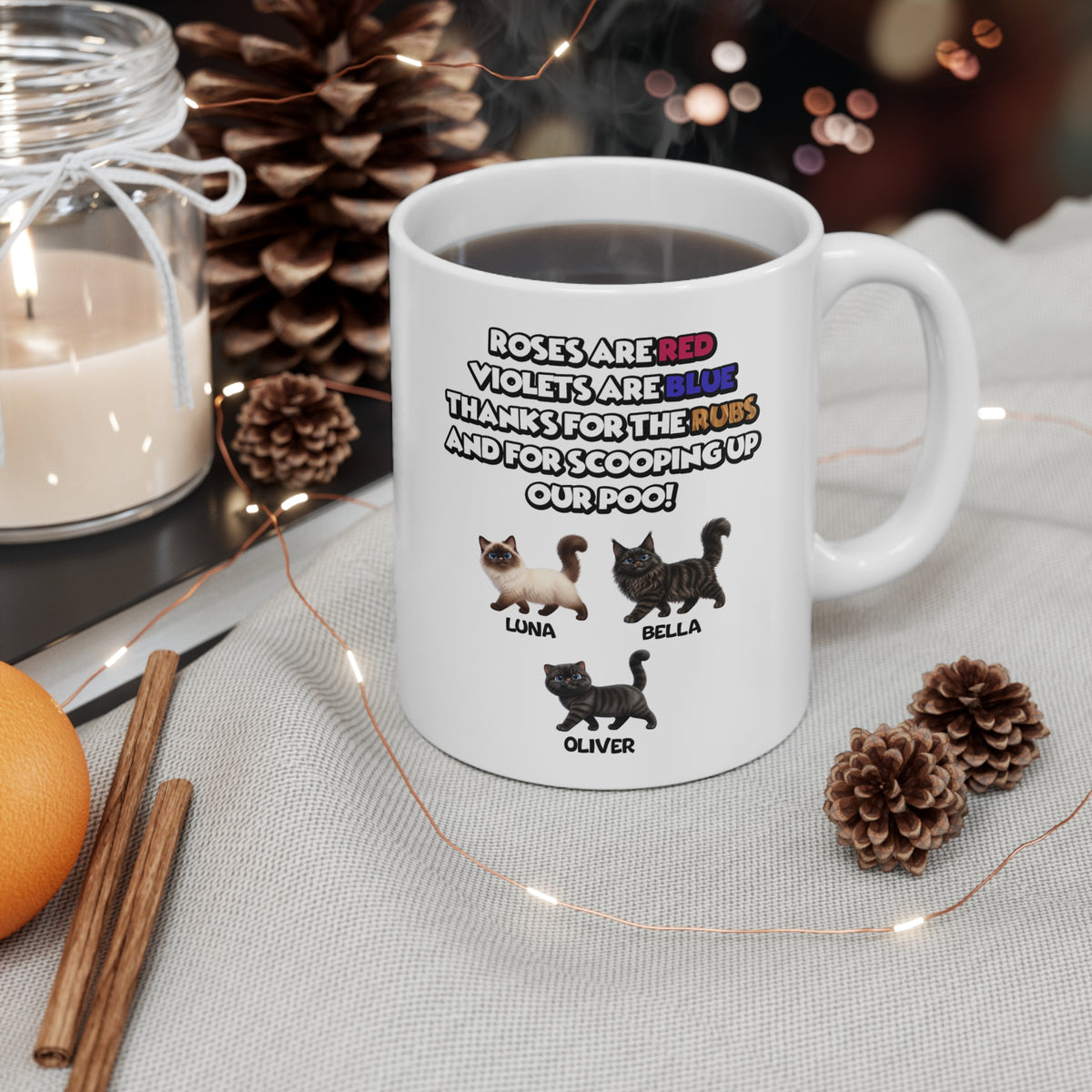 Personalised Cat Mug – Roses Are Red Poem – photo 4