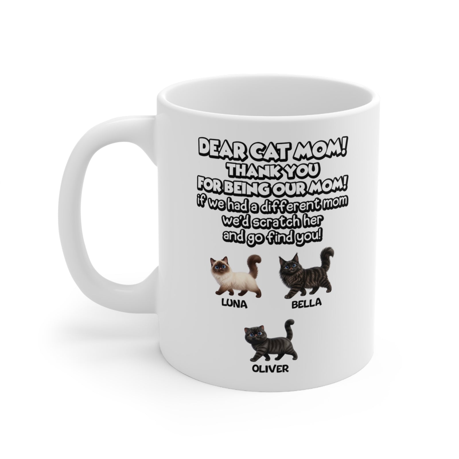 Personalised Cat Mug – Thank You Message