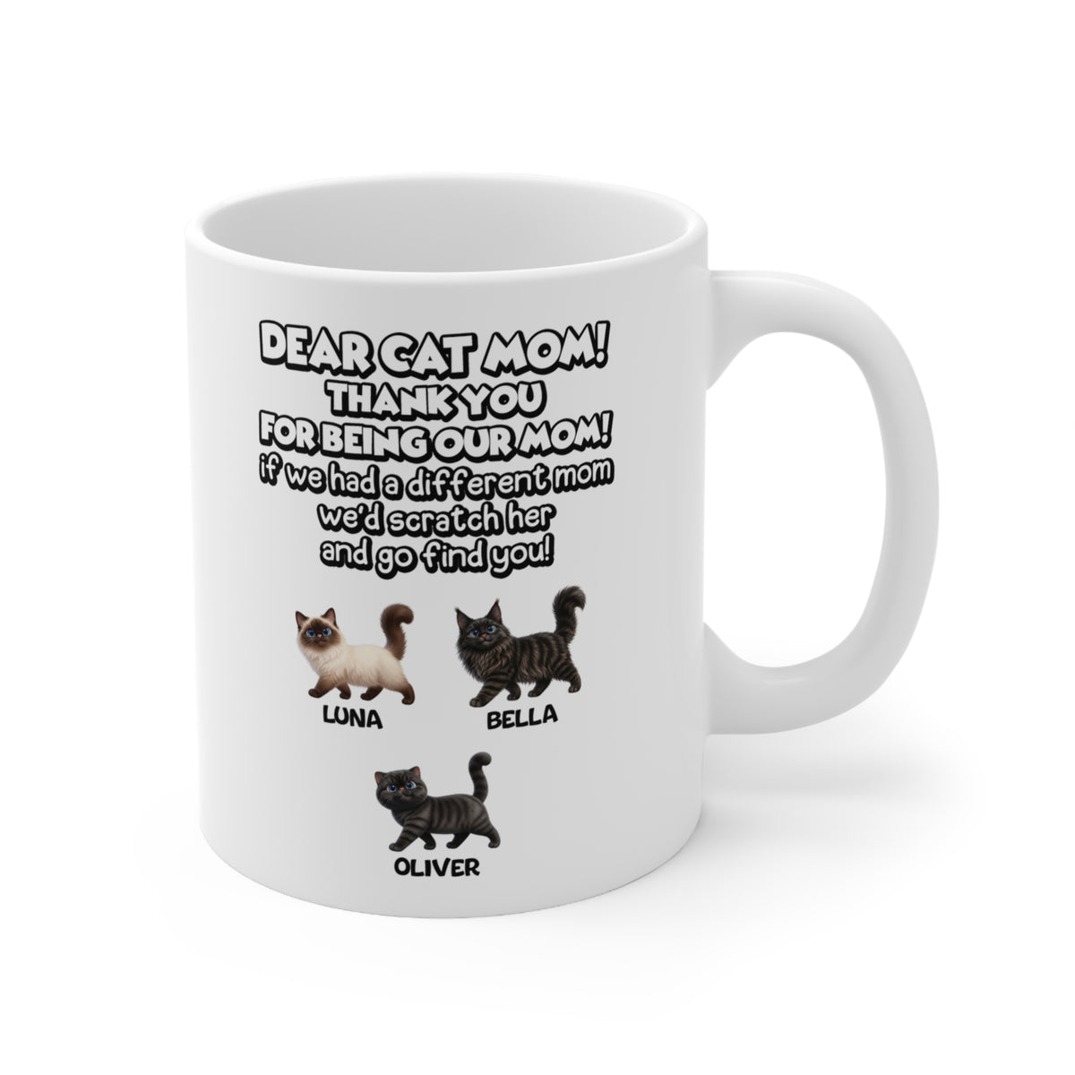 Personalised Cat Mug – Thank You Message – photo 2