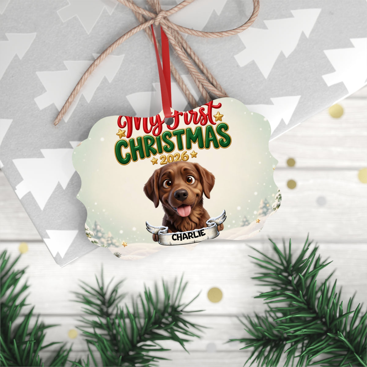Personalized Dog Ornament – My First Christmas 2026 – photo 5