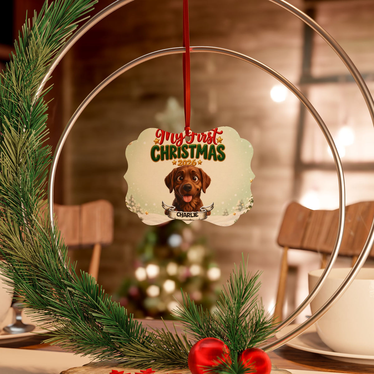 Personalized Dog Ornament – My First Christmas 2026 – photo 6
