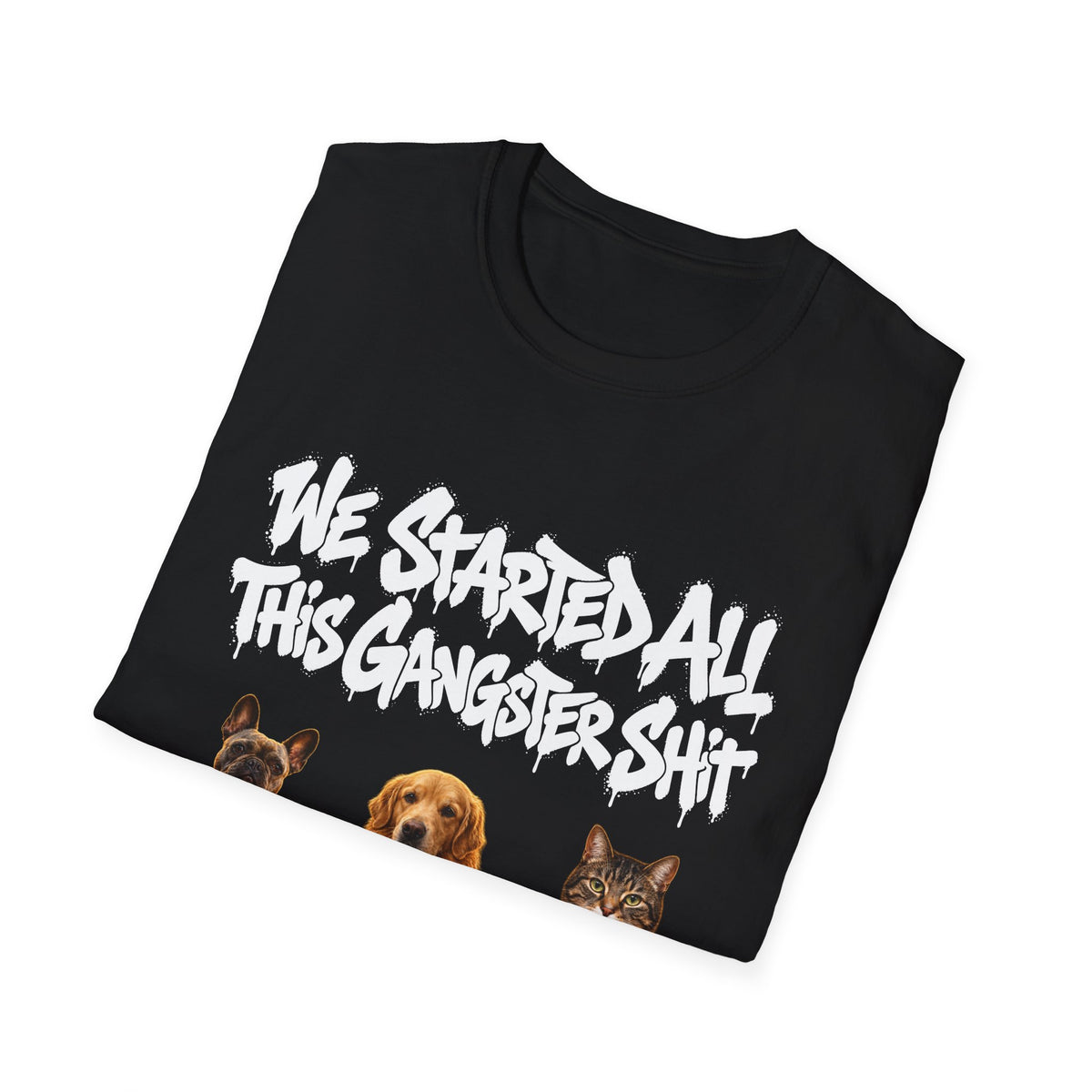Personalized Gangster Pet Portrait Tee from Photo – Graffiti, Pets with Names – photo 4