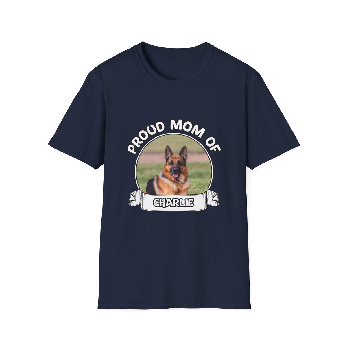 Personalized Graphic Tee – Proud Mom Photo Banner – photo 4