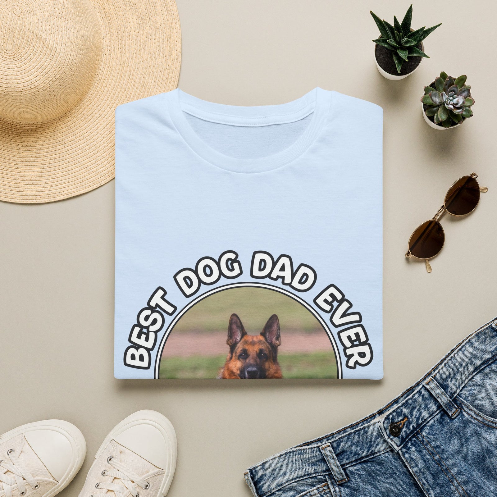 Personalized Graphic Tee – Best Dog Dad Ever – photo 2