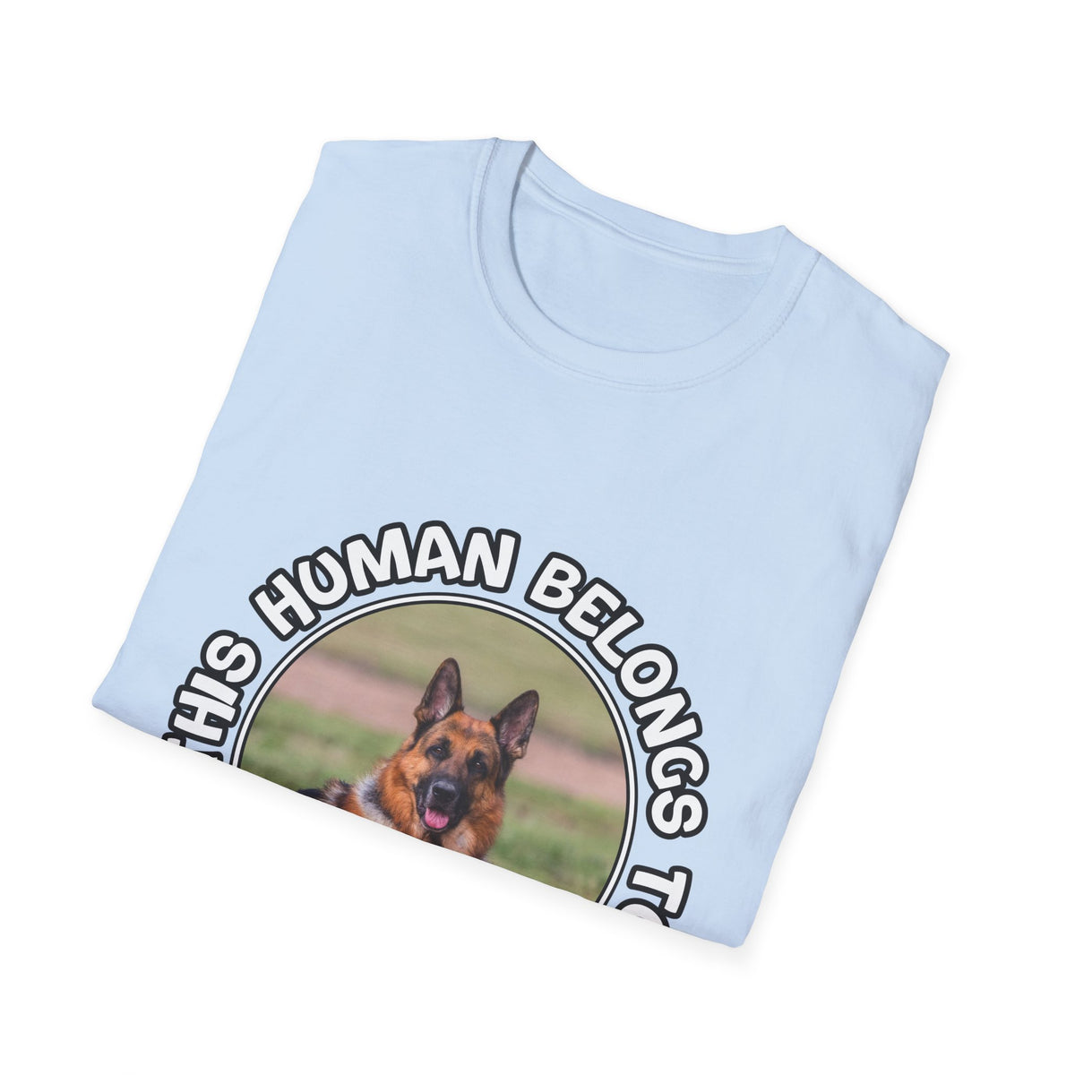 Personalized Graphic Tee – This Human Belongs To – photo 3