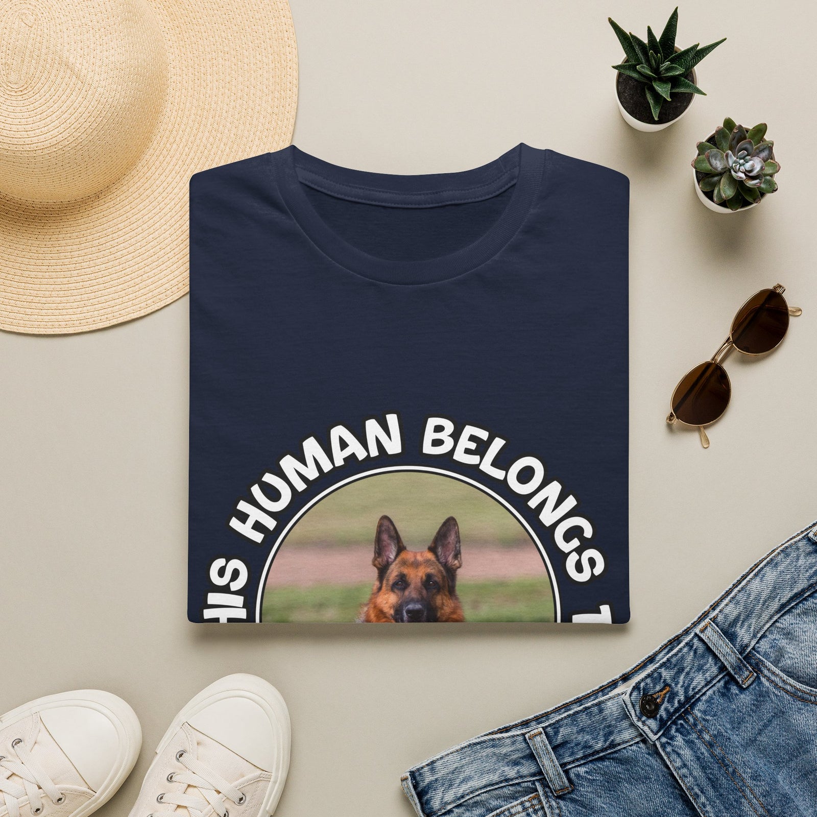 Personalized Graphic Tee – This Human Belongs To – photo 5