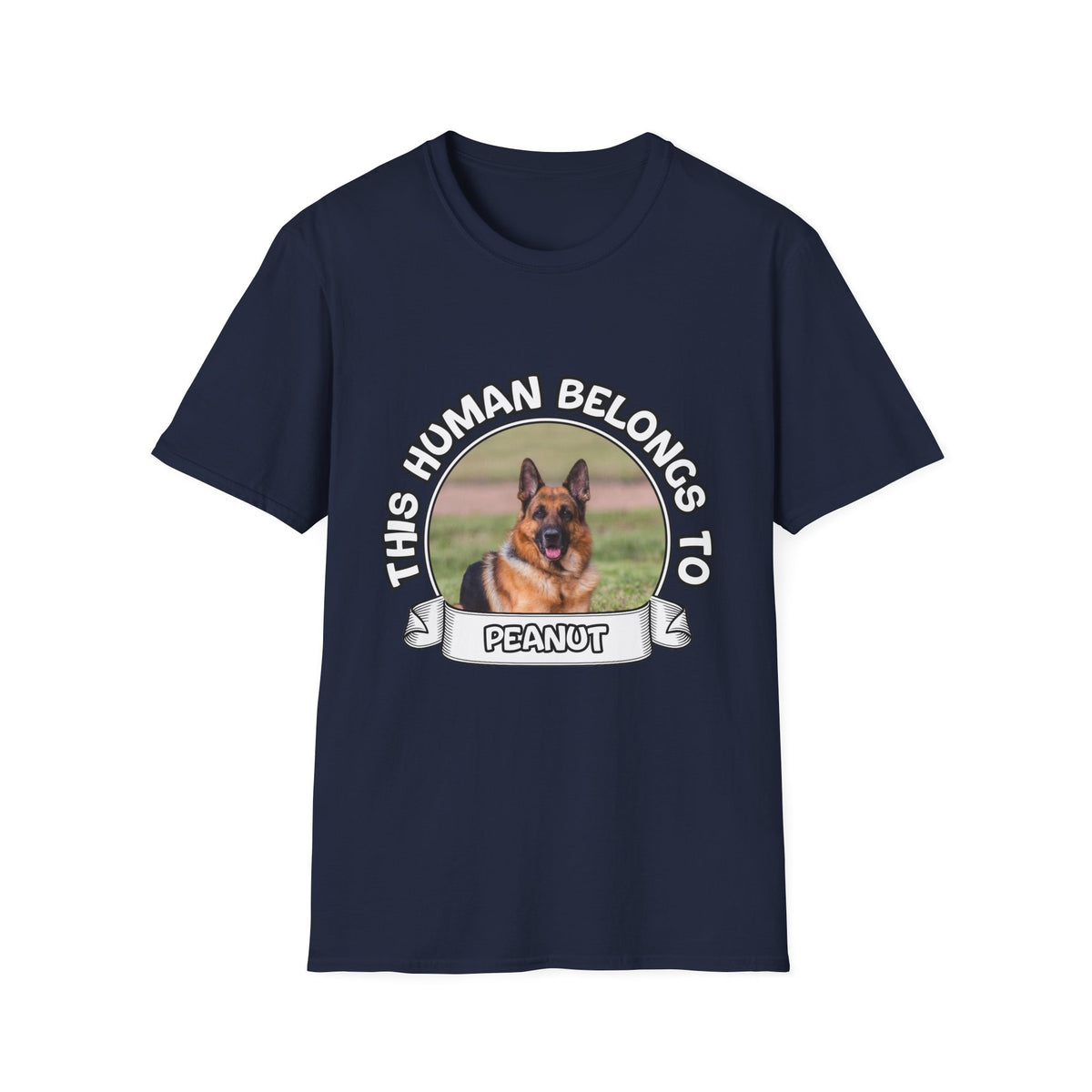 Personalized Graphic Tee – This Human Belongs To – photo 4
