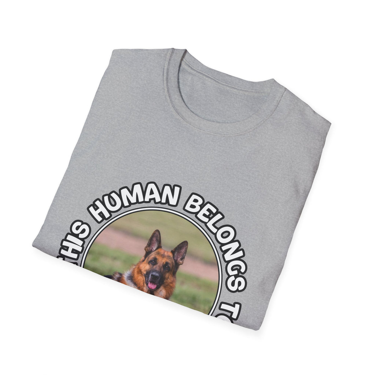 Personalized Graphic Tee – This Human Belongs To – photo 12