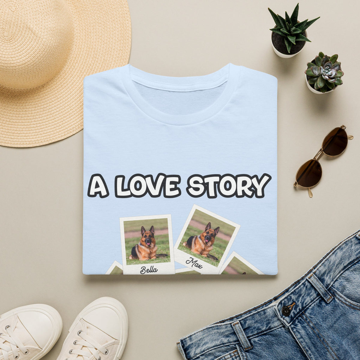 Personalized T Shirt – A Love Story Polaroids – photo 2