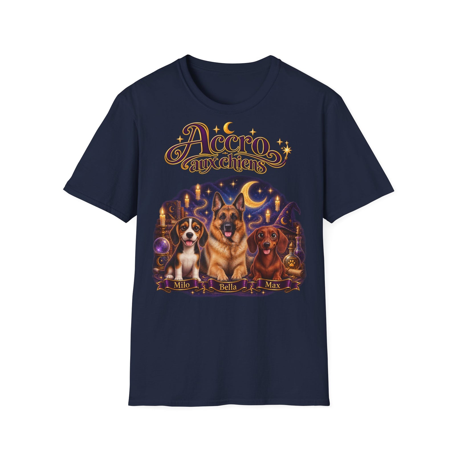 T-shirt perso personnalisé – Accro aux chiens