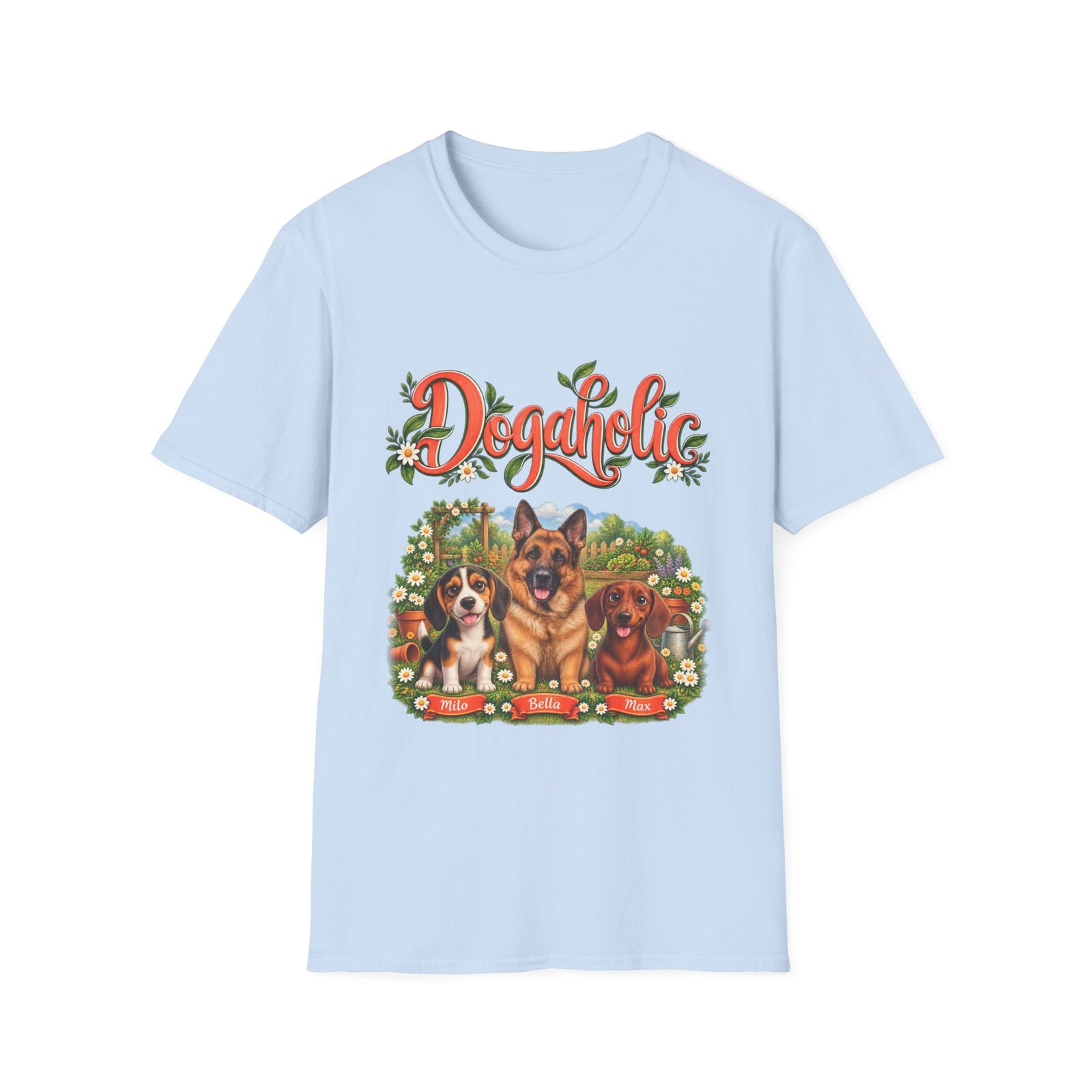 Personalized Graphic Tee – Dogaholic Garden