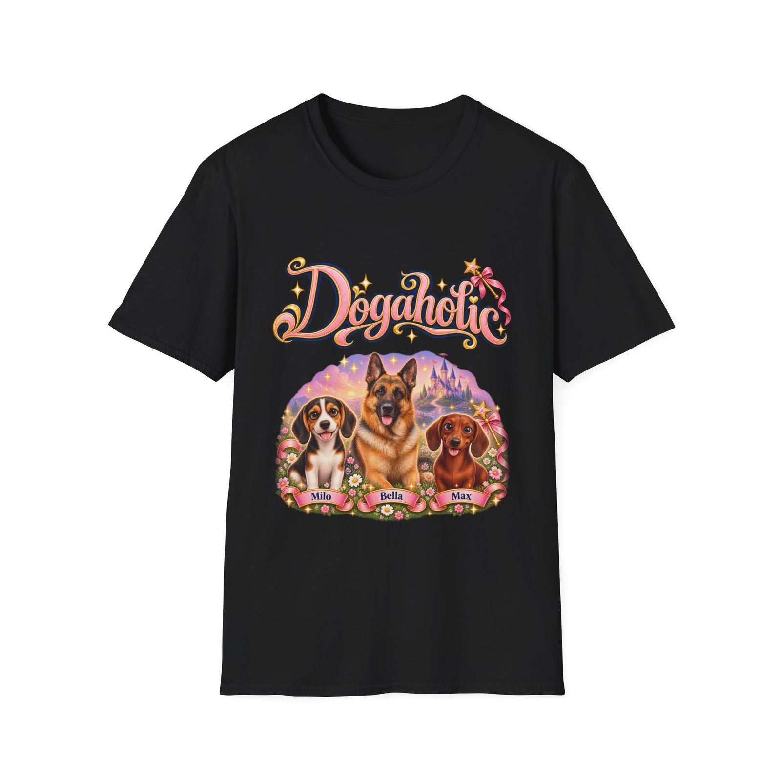 Personalized Graphic Tee – Dogaholic Fairy Tale – photo 16