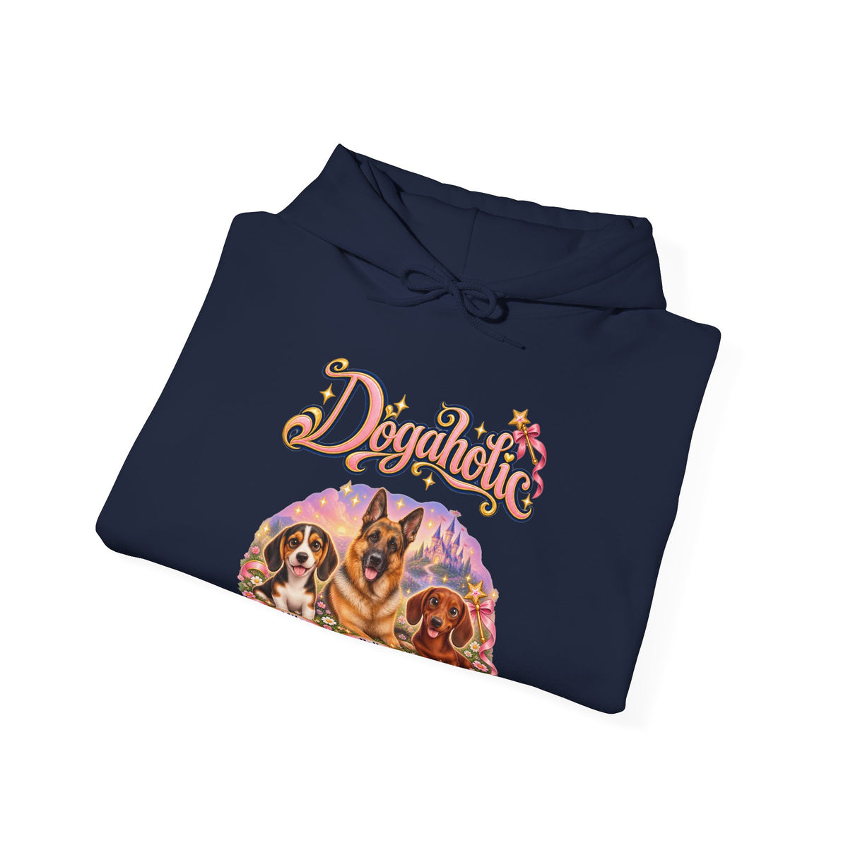 Personalized Graphic Tee – Dogaholic Fairy Tale – Hoodie Navy
