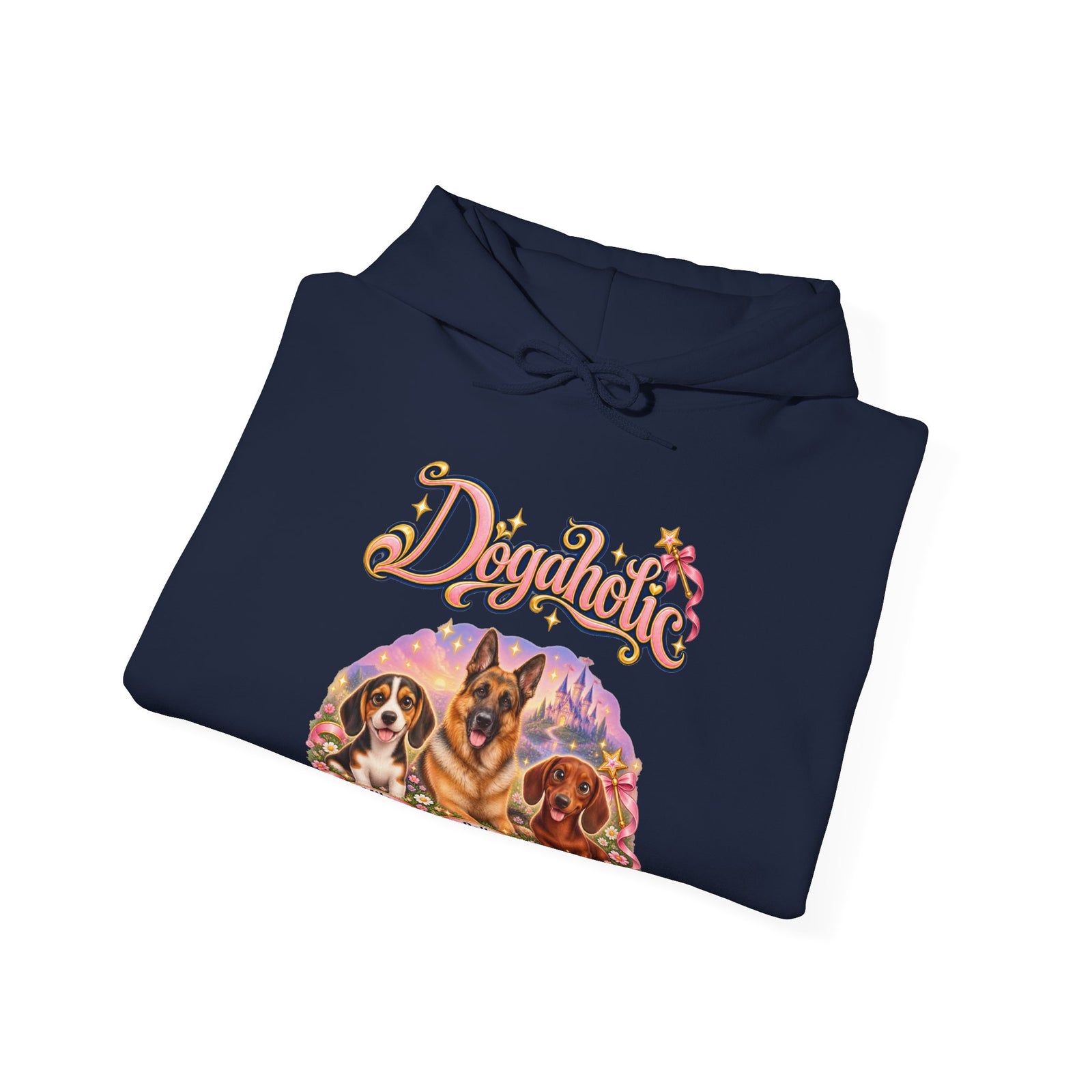 Personalized Graphic Tee – Dogaholic Fairy Tale – Hoodie Navy