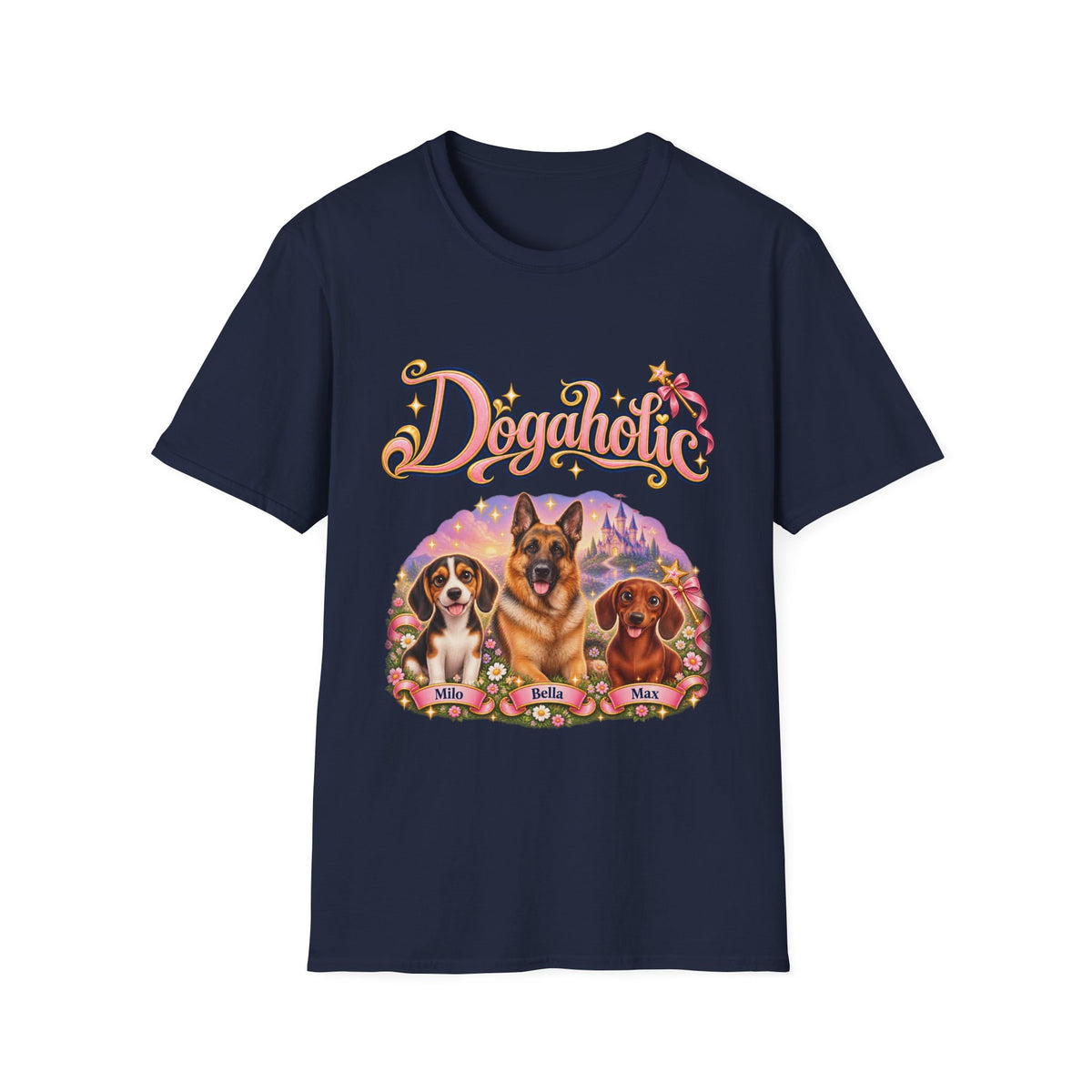 Personalized Graphic Tee – Dogaholic Fairy Tale – photo 4