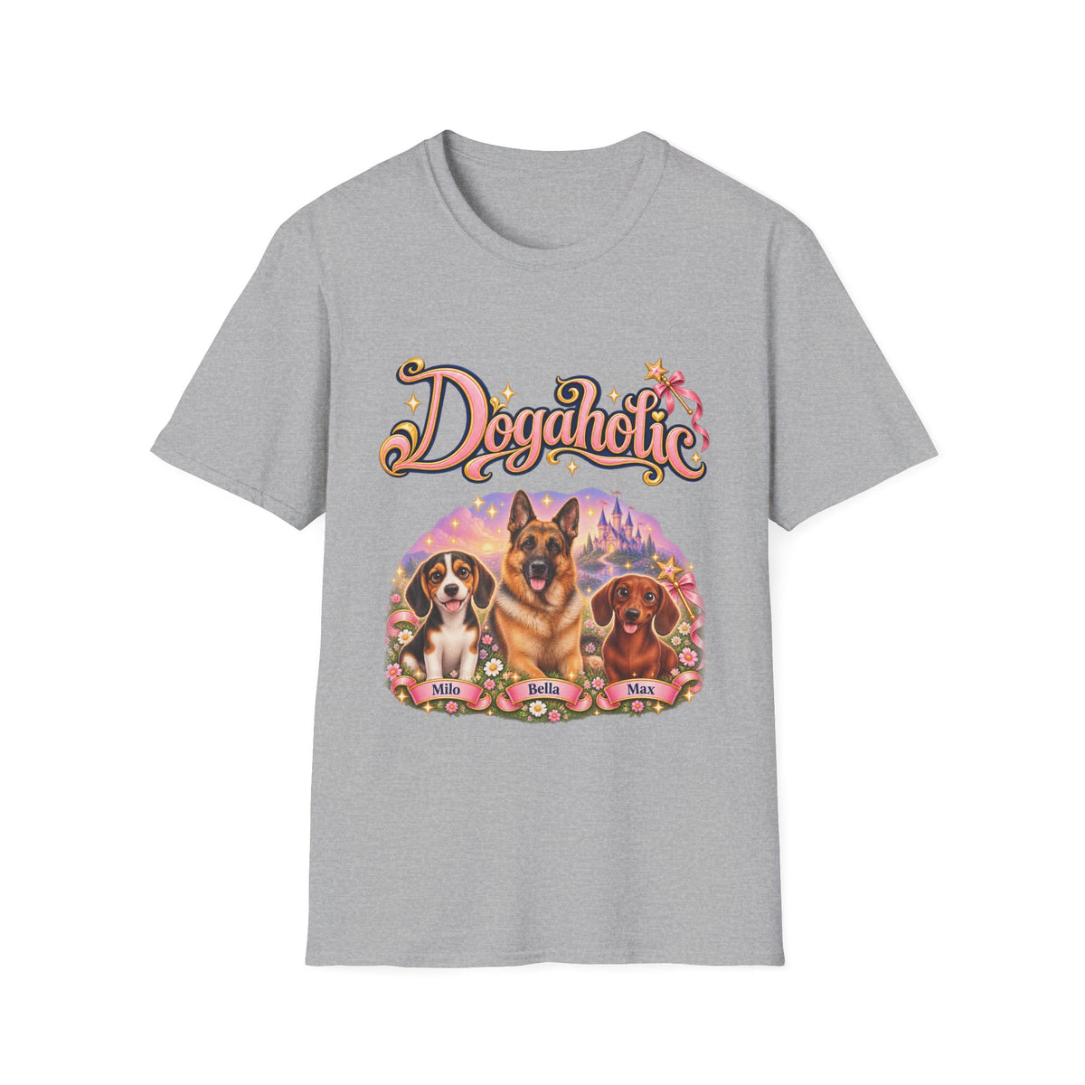 Personalized Graphic Tee – Dogaholic Fairy Tale – photo 10