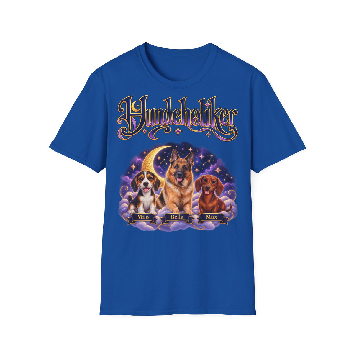 Personalisiertes T-Shirt mit Hunden – Hundeholiker Mondhimmel – Foto 4