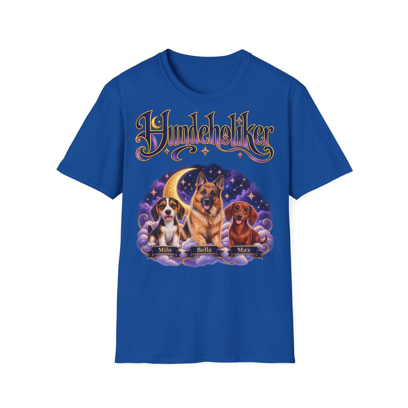 Personalisiertes T-Shirt mit Hunden – Hundeholiker Mondhimmel – Foto 4