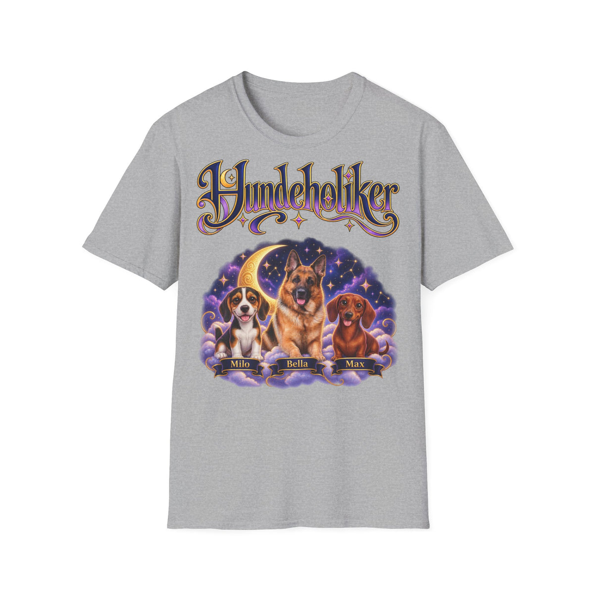 Personalisiertes T-Shirt mit Hunden – Hundeholiker Mondhimmel – Foto 7