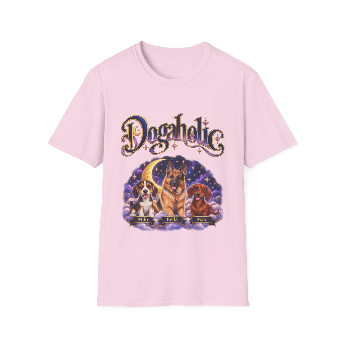 Personalized Graphic Tee – Dogaholic Celestial Dogs – photo 19