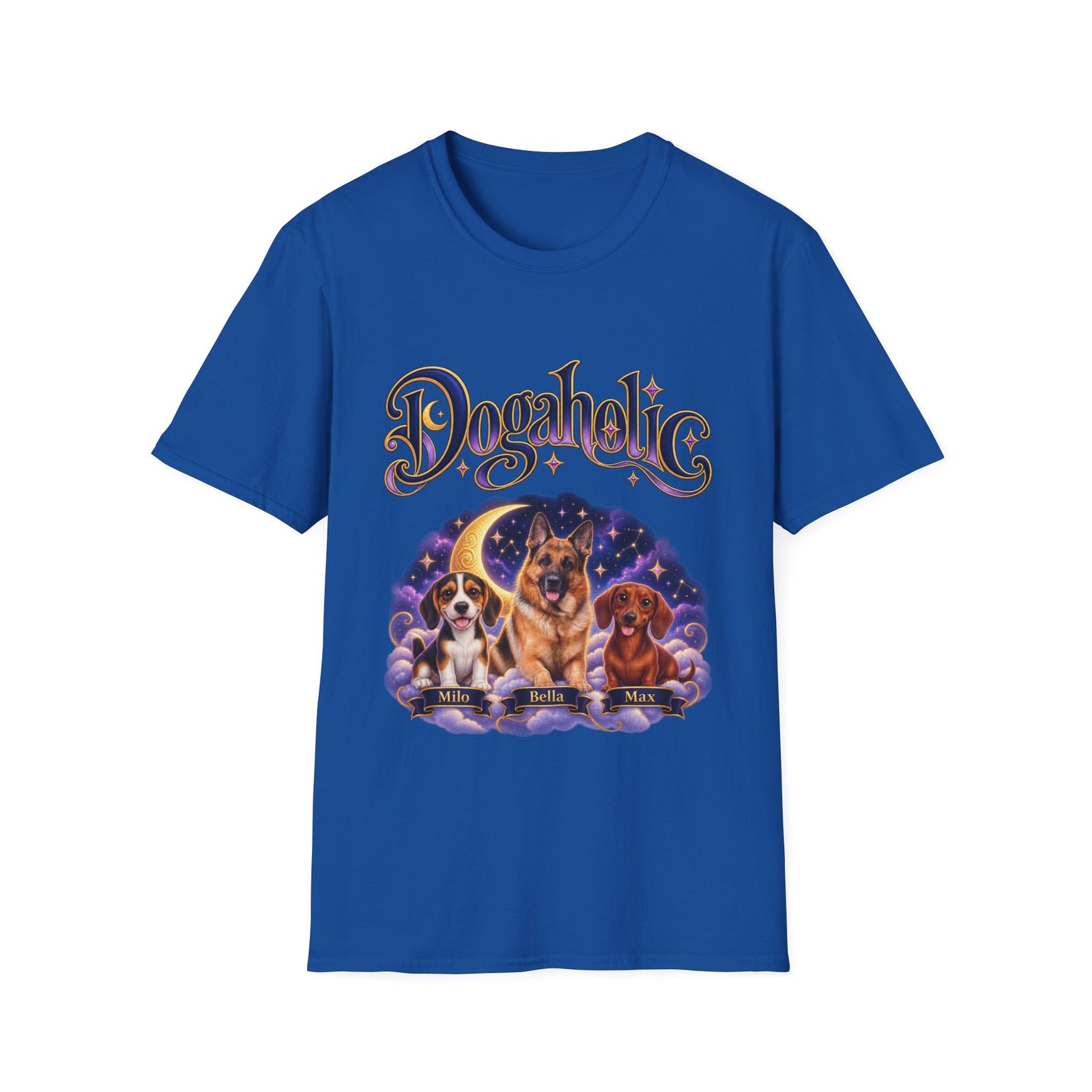 Personalized Graphic Tee – Dogaholic Celestial Dogs – photo 7
