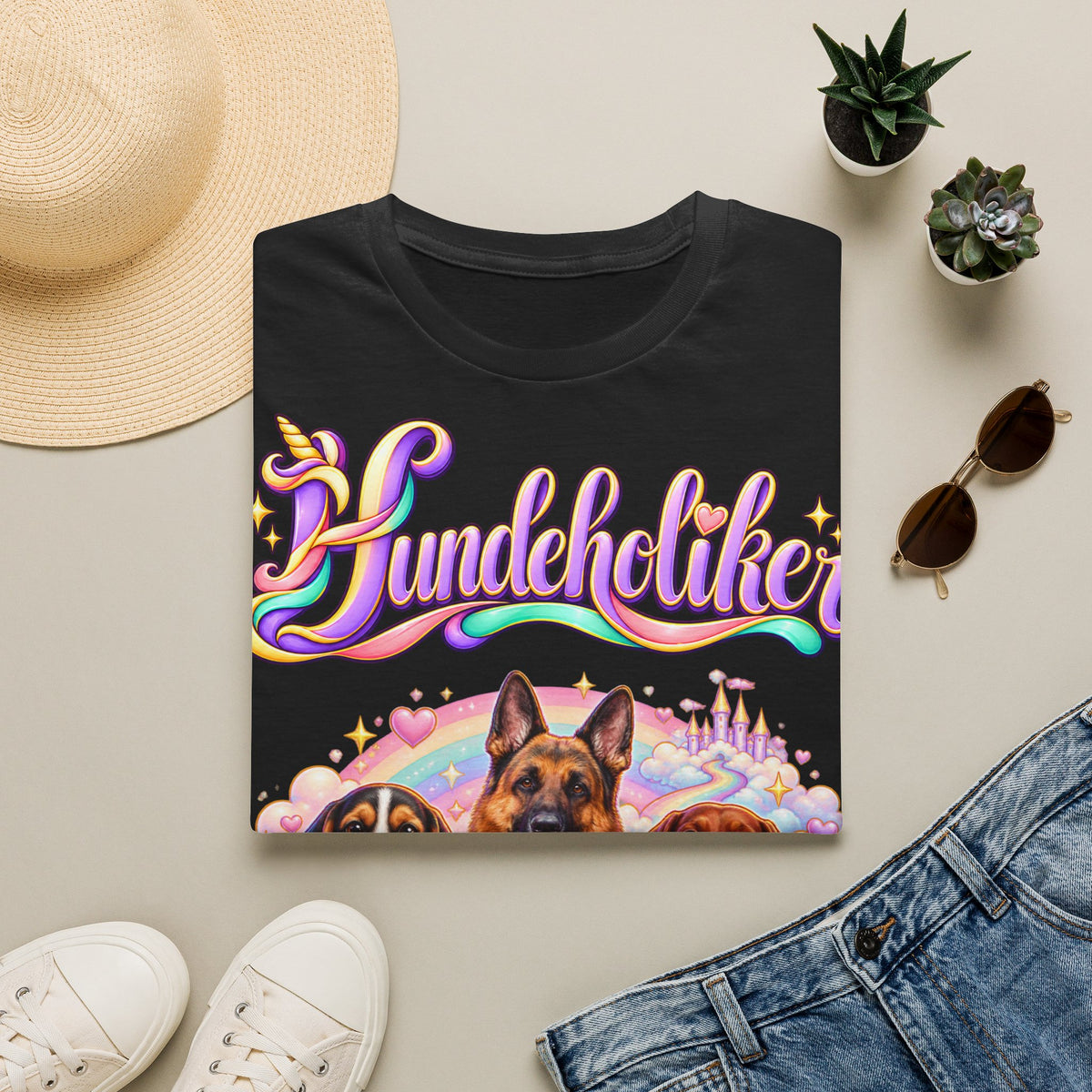 Personalisiertes T-Shirt mit Hunden – Hundeholiker Regenbogen – Foto 14
