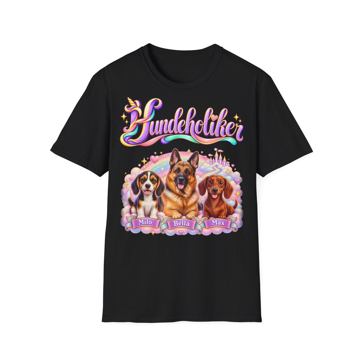 Personalisiertes T-Shirt mit Hunden – Hundeholiker Regenbogen – Foto 13
