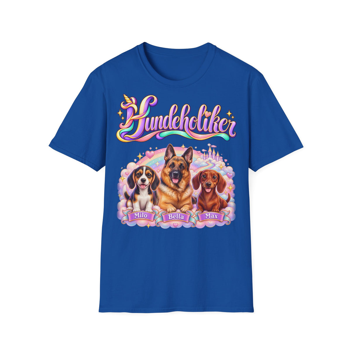 Personalisiertes T-Shirt mit Hunden – Hundeholiker Regenbogen – Foto 4