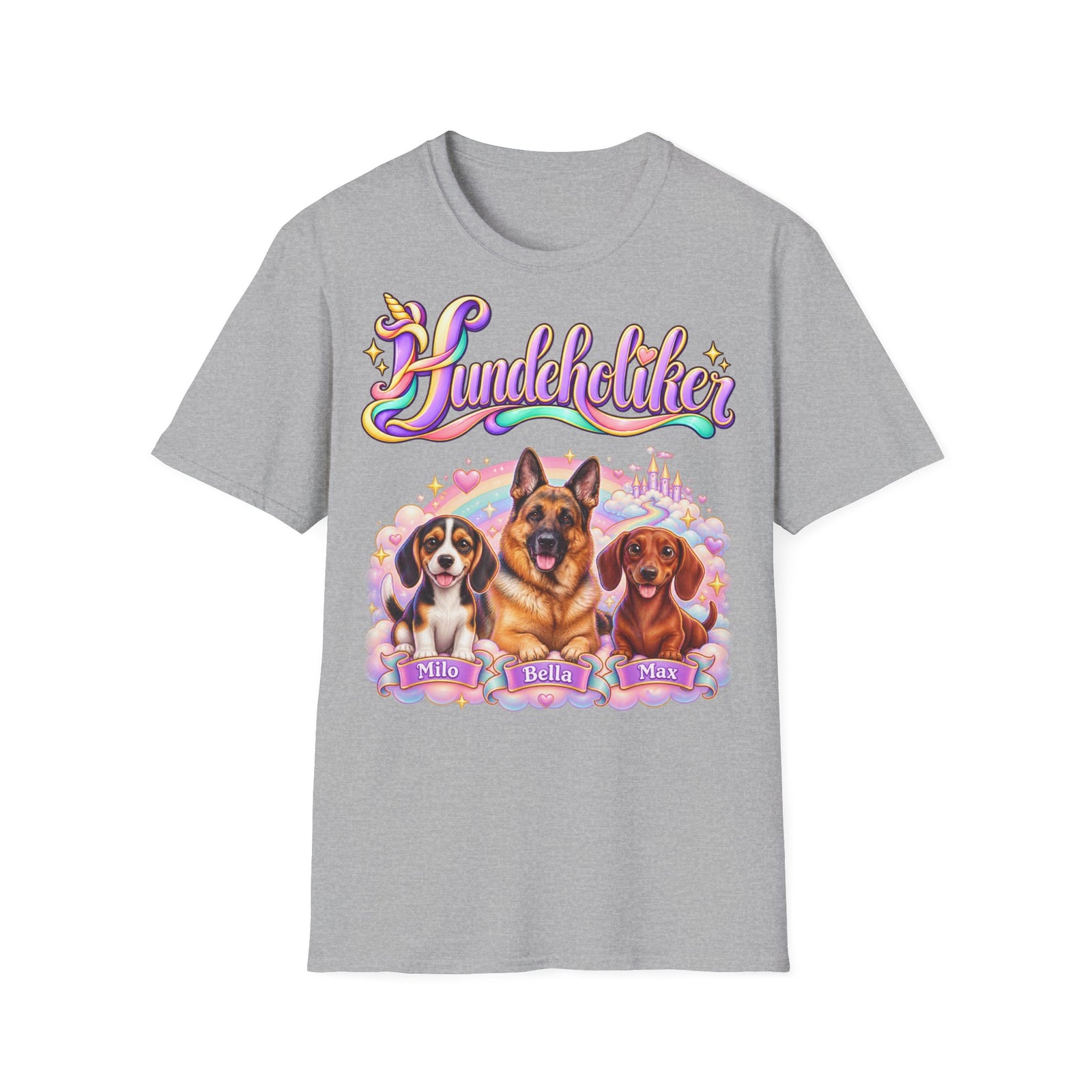 Personalisiertes T-Shirt mit Hunden – Hundeholiker Regenbogen – Foto 7