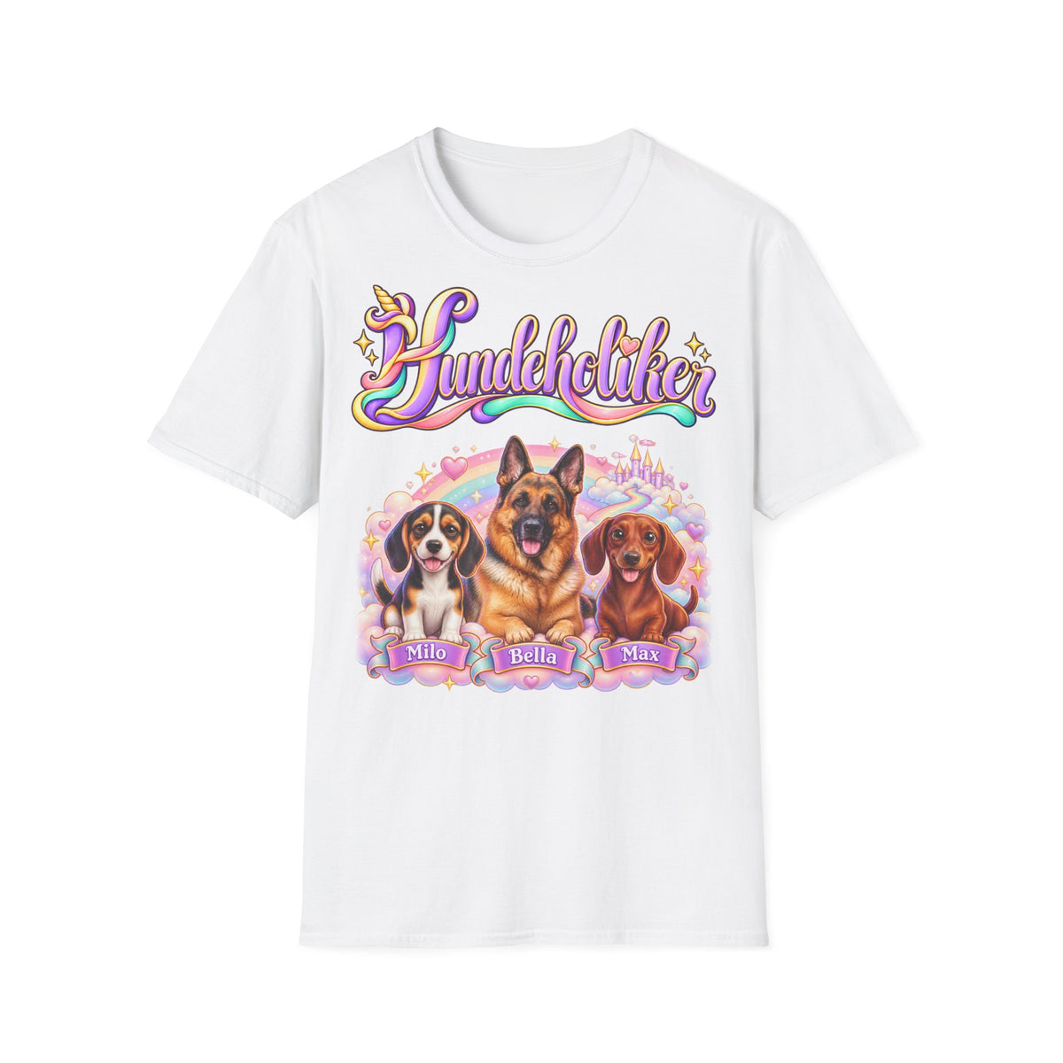 Personalisiertes T-Shirt mit Hunden – Hundeholiker Regenbogen – Foto 10