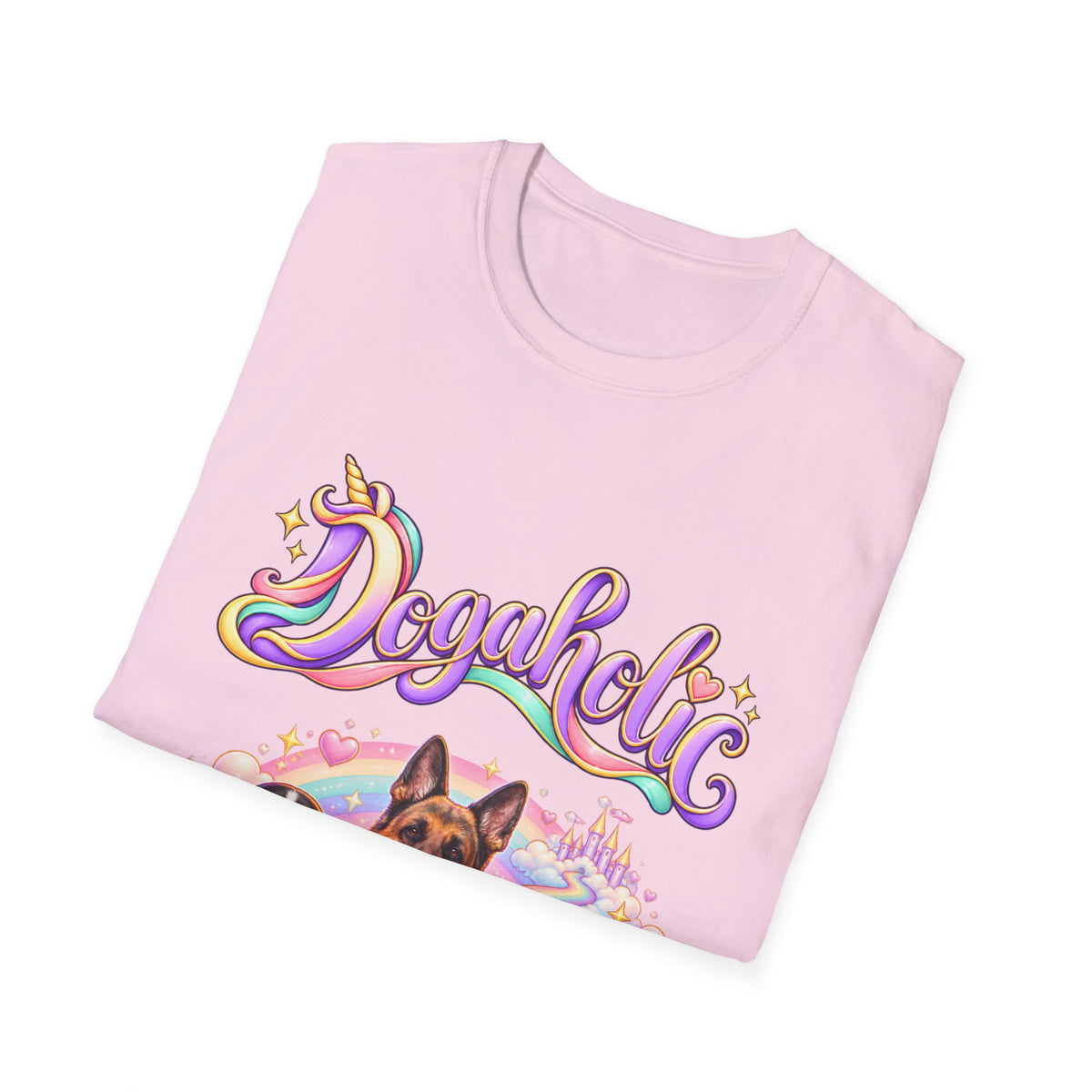 Personalized Graphic Tee – Dogaholic Unicorn Rainbow – photo 21