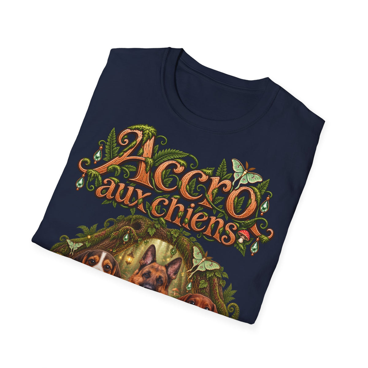 Tee shirt personnalisé – Chiens en forêt féerique – photo 3