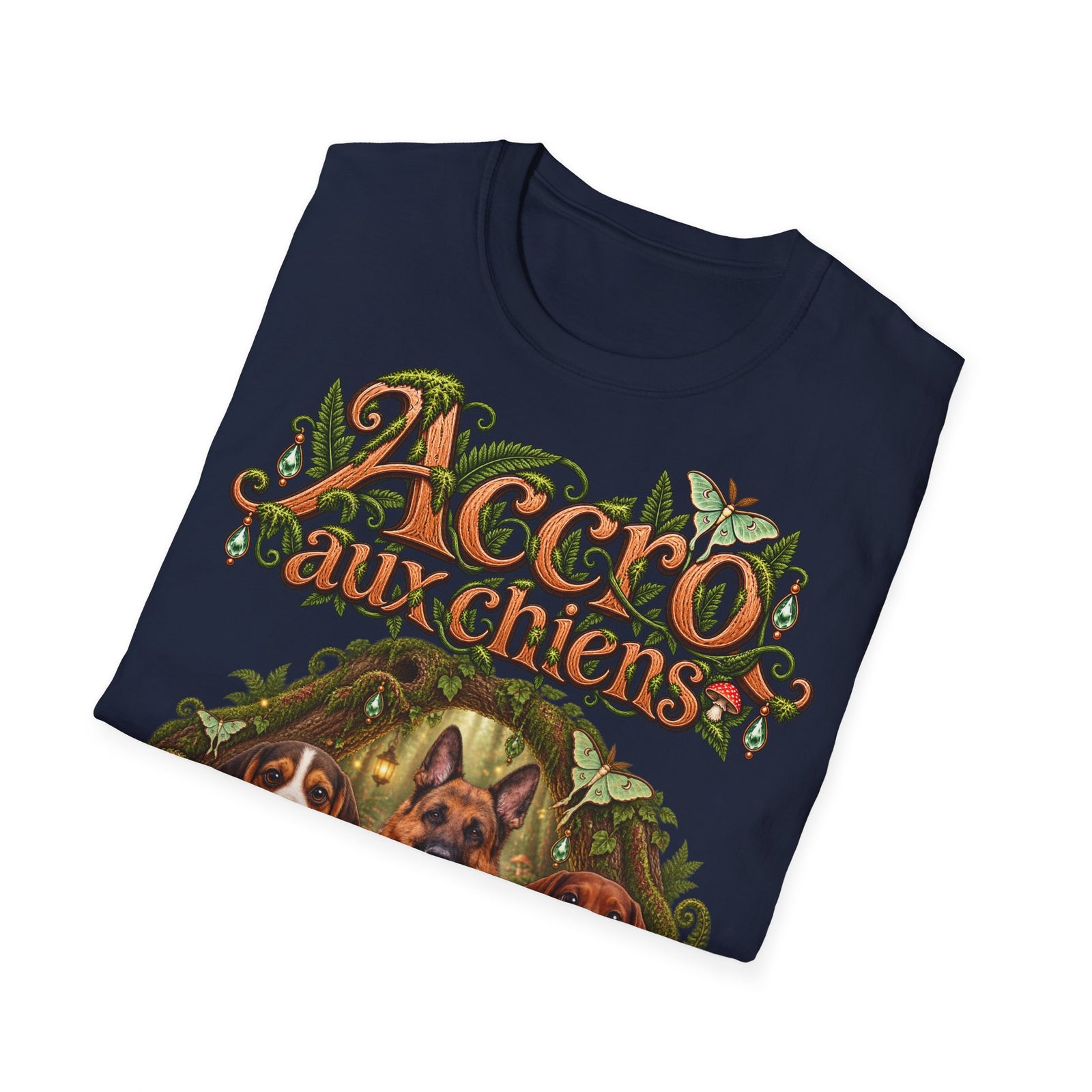 Tee shirt personnalisé – Chiens en forêt féerique – photo 3