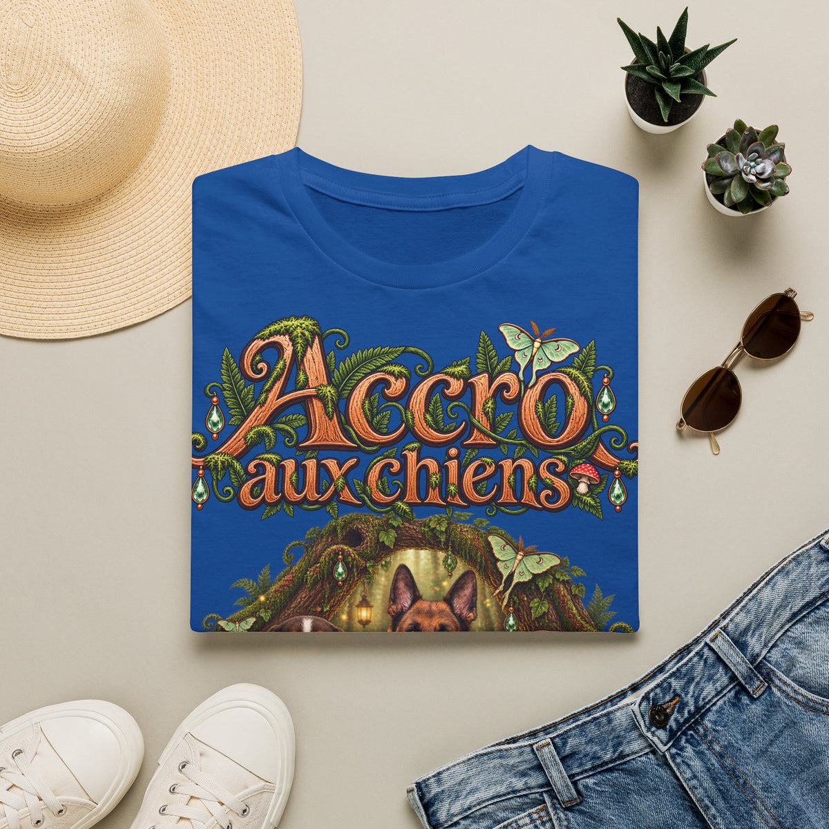 Tee shirt personnalisé – Chiens en forêt féerique – photo 5