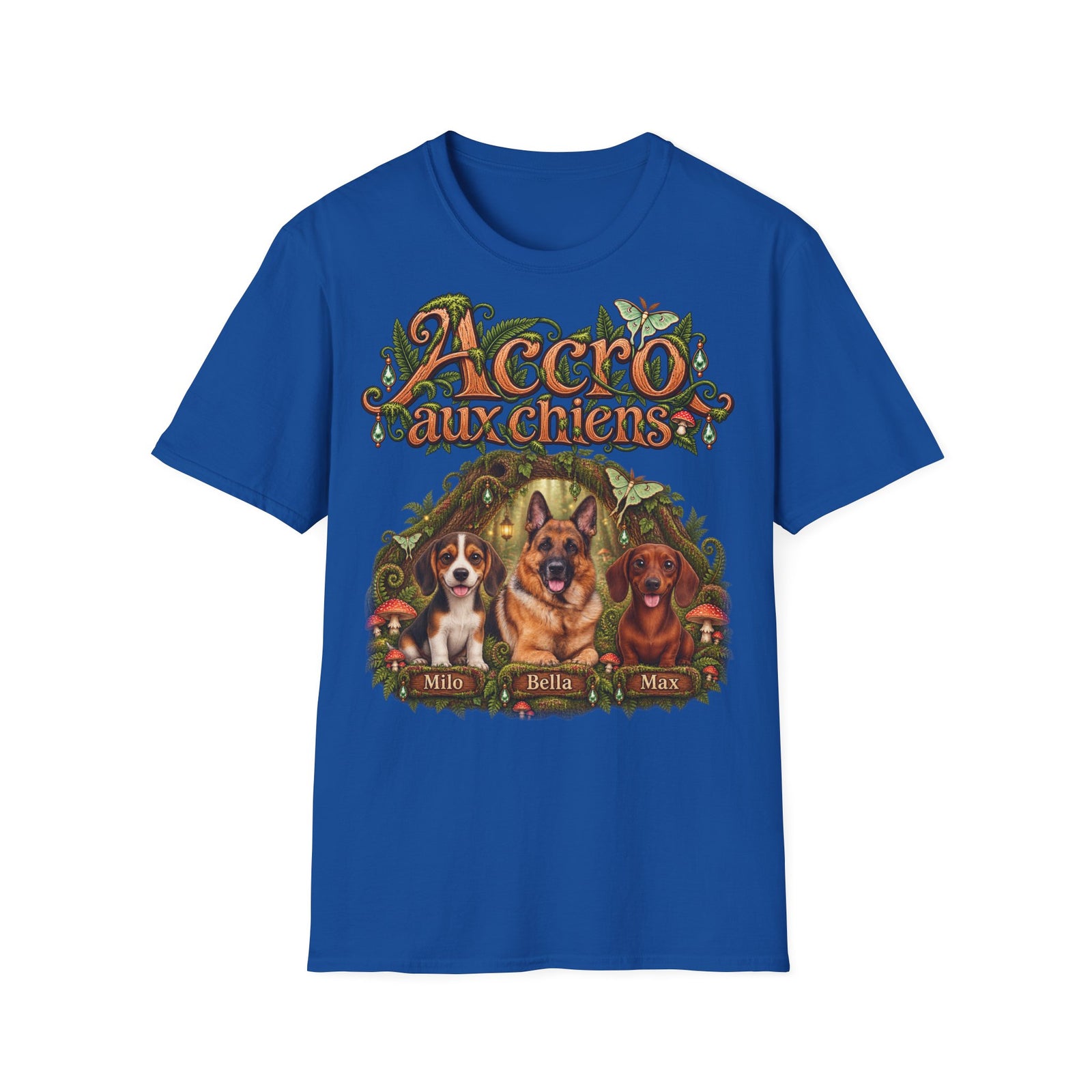 Tee shirt personnalisé – Chiens en forêt féerique – photo 4
