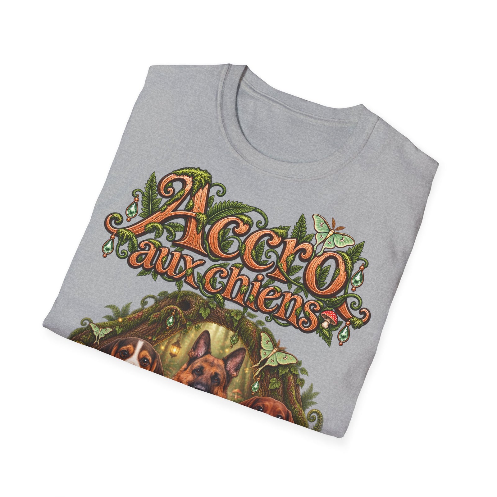 Tee shirt personnalisé – Chiens en forêt féerique – photo 9