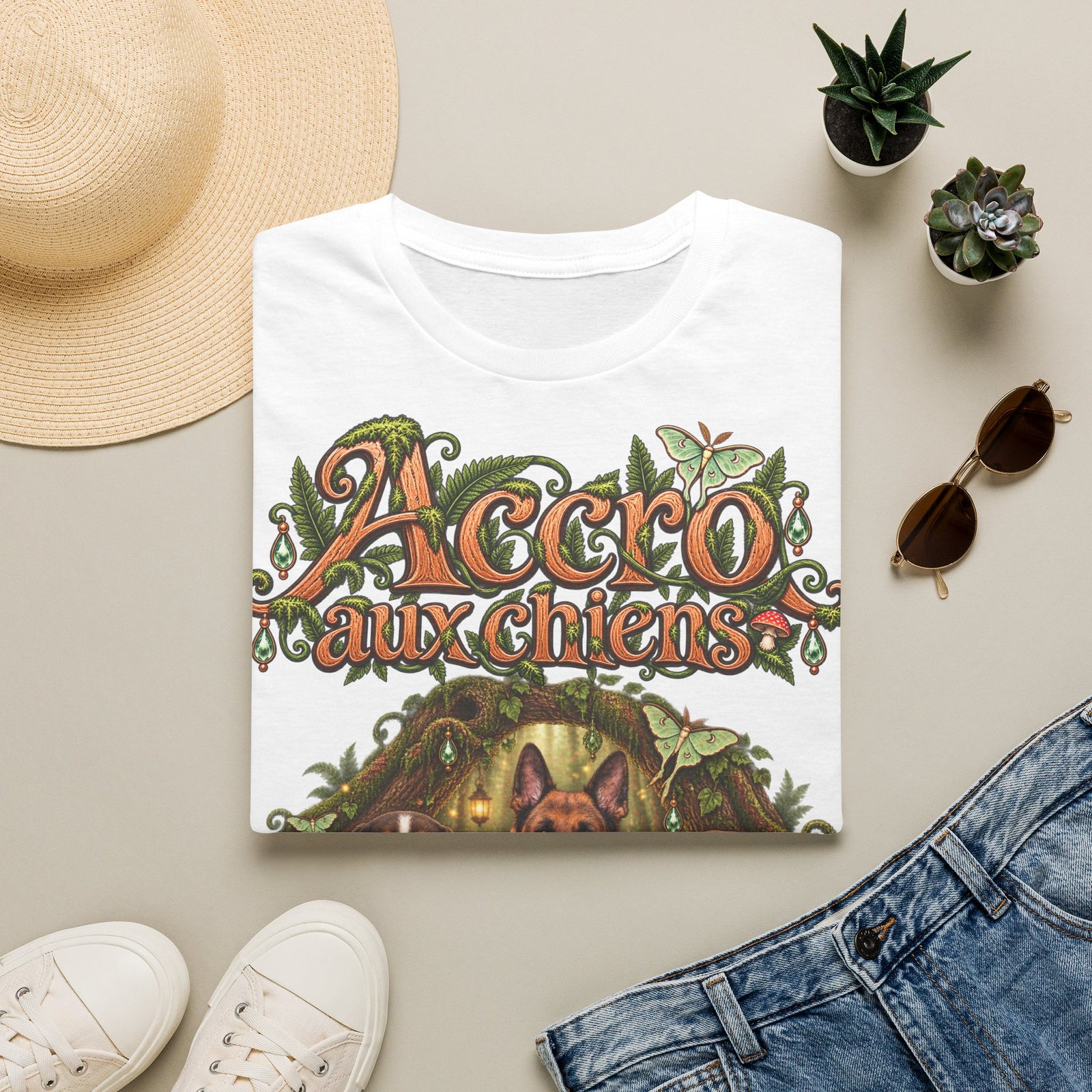 Tee shirt personnalisé – Chiens en forêt féerique – photo 11