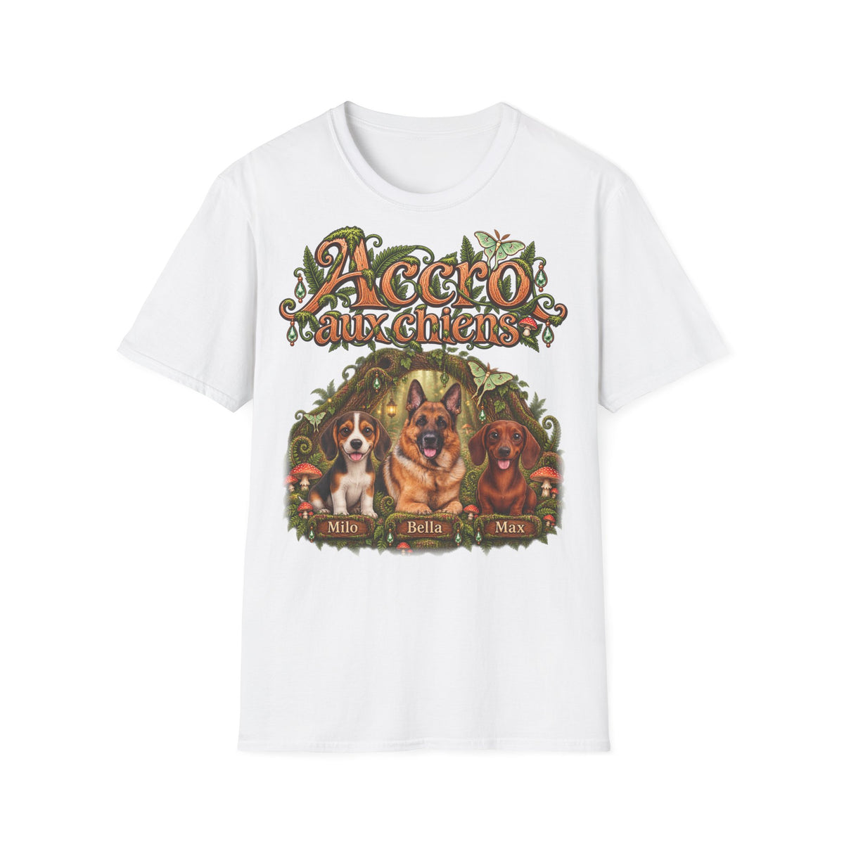 Tee shirt personnalisé – Chiens en forêt féerique – photo 10