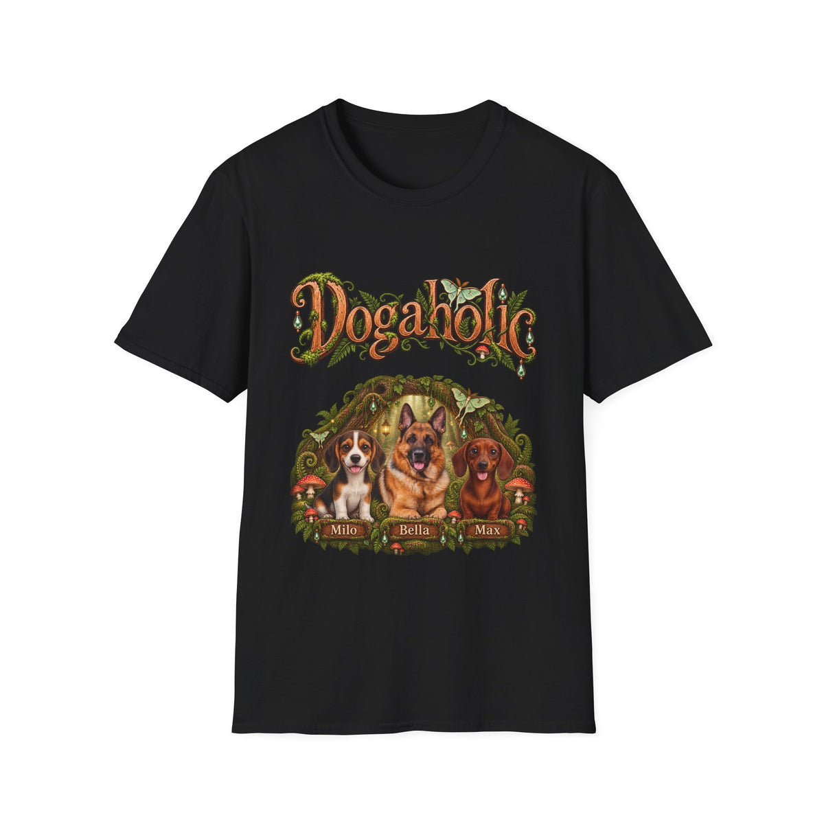 Personalized Graphic Tee – Dogaholic Enchanted Forest – photo 16