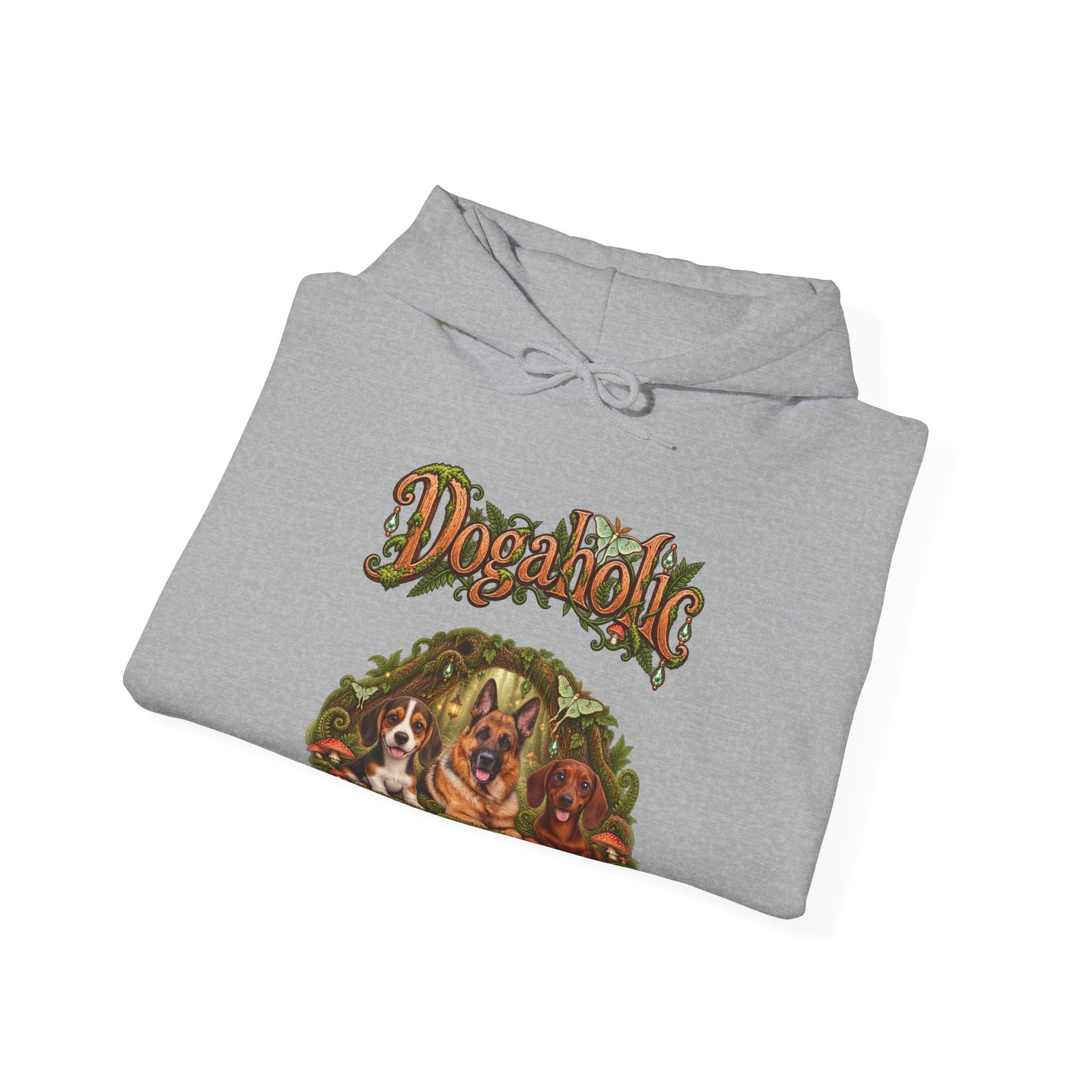 Personalized Graphic Tee – Dogaholic Enchanted Forest – Hoodie Sport Grey