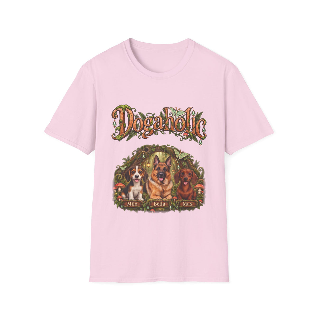 Personalized Graphic Tee – Dogaholic Enchanted Forest – photo 19