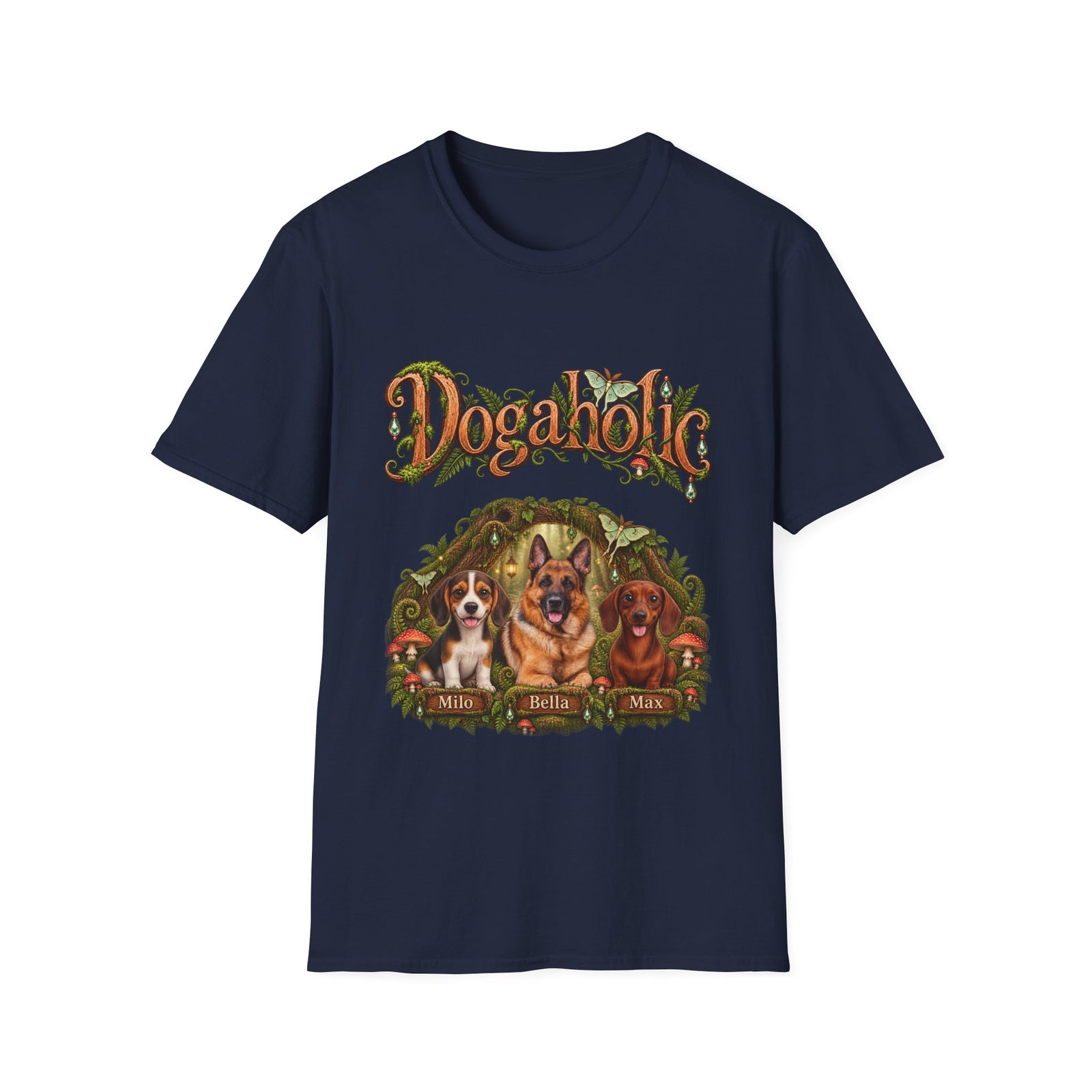 Personalized Graphic Tee – Dogaholic Enchanted Forest – photo 4