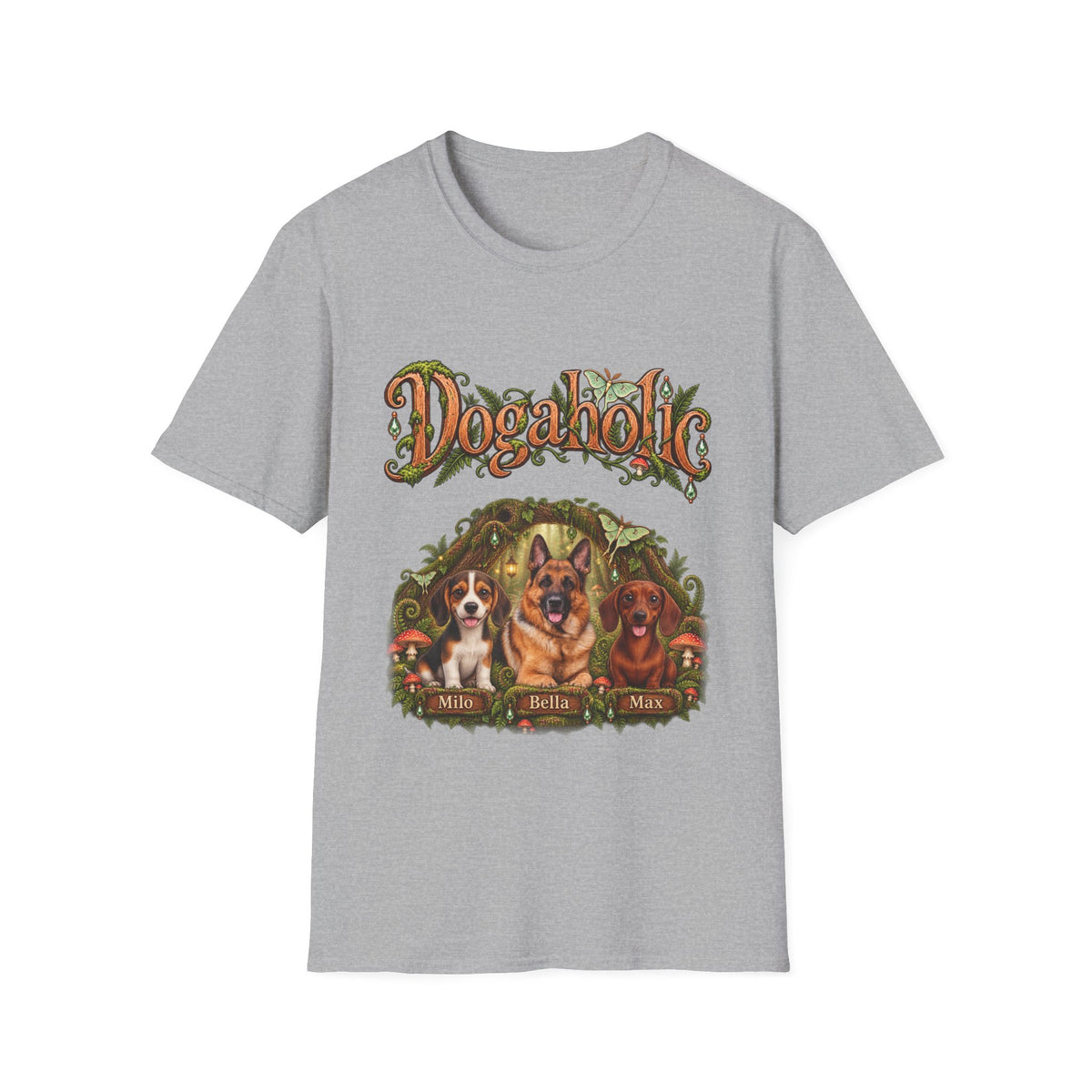 Personalized Graphic Tee – Dogaholic Enchanted Forest – photo 10